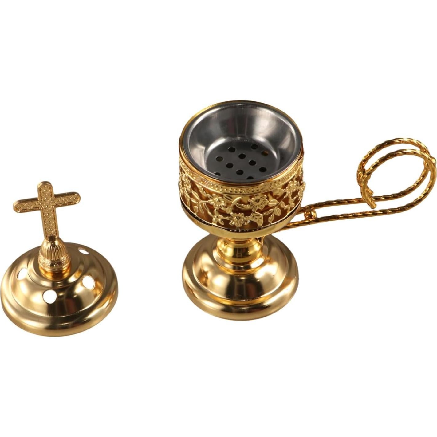 Quemador de Incienso de Metal Zaoalife Árabe Vintage 10.16 cm