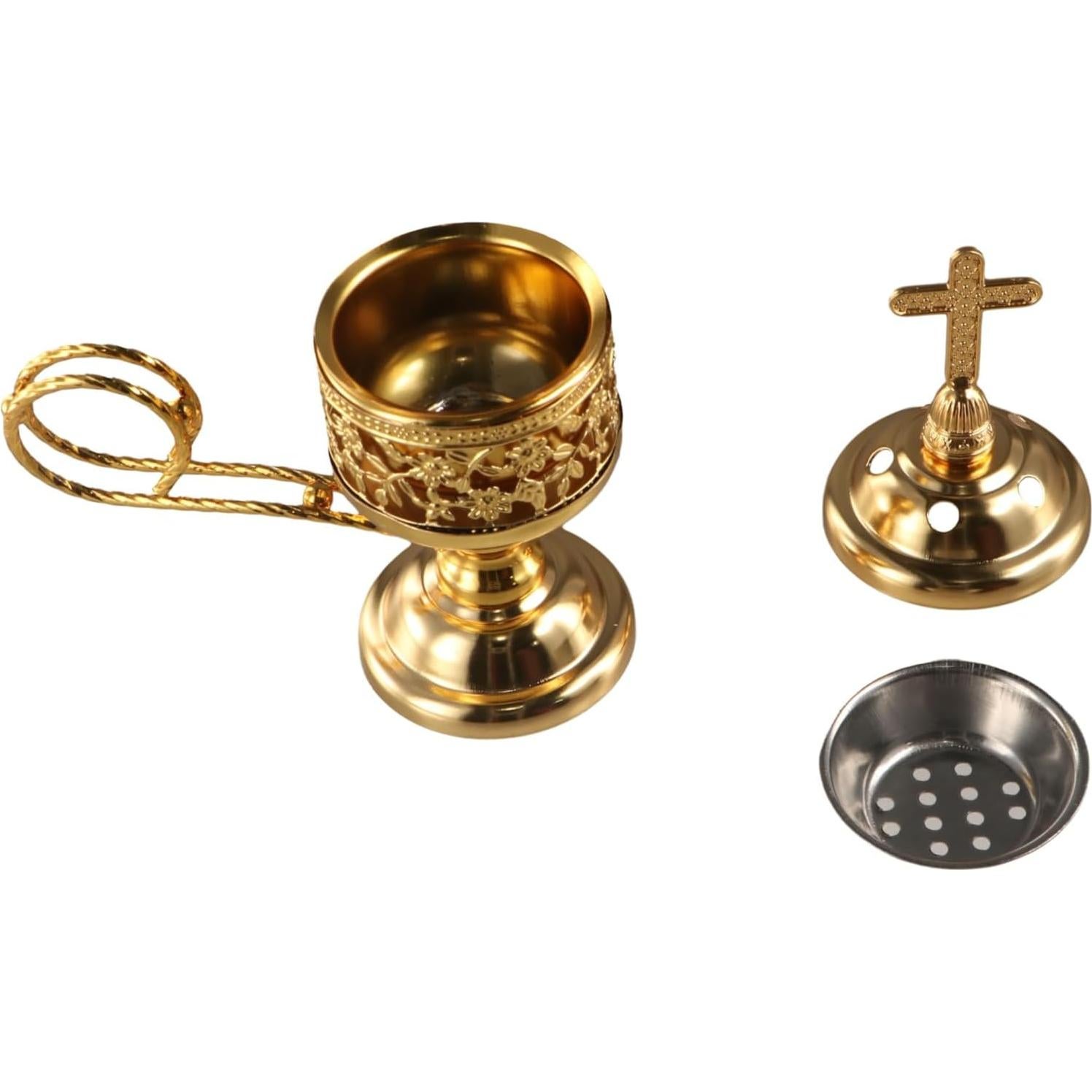 Quemador de Incienso de Metal Zaoalife Árabe Vintage 10.16 cm