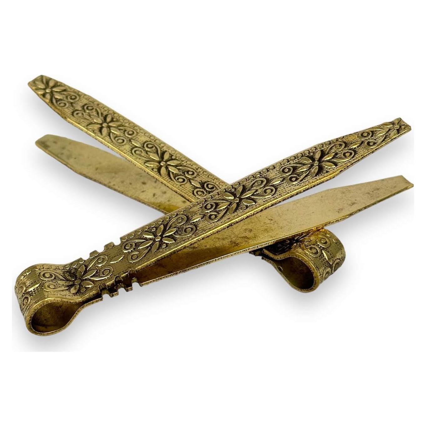 Pinzas de Carbón de Latón Vintage BlessedMart 10.5 cm