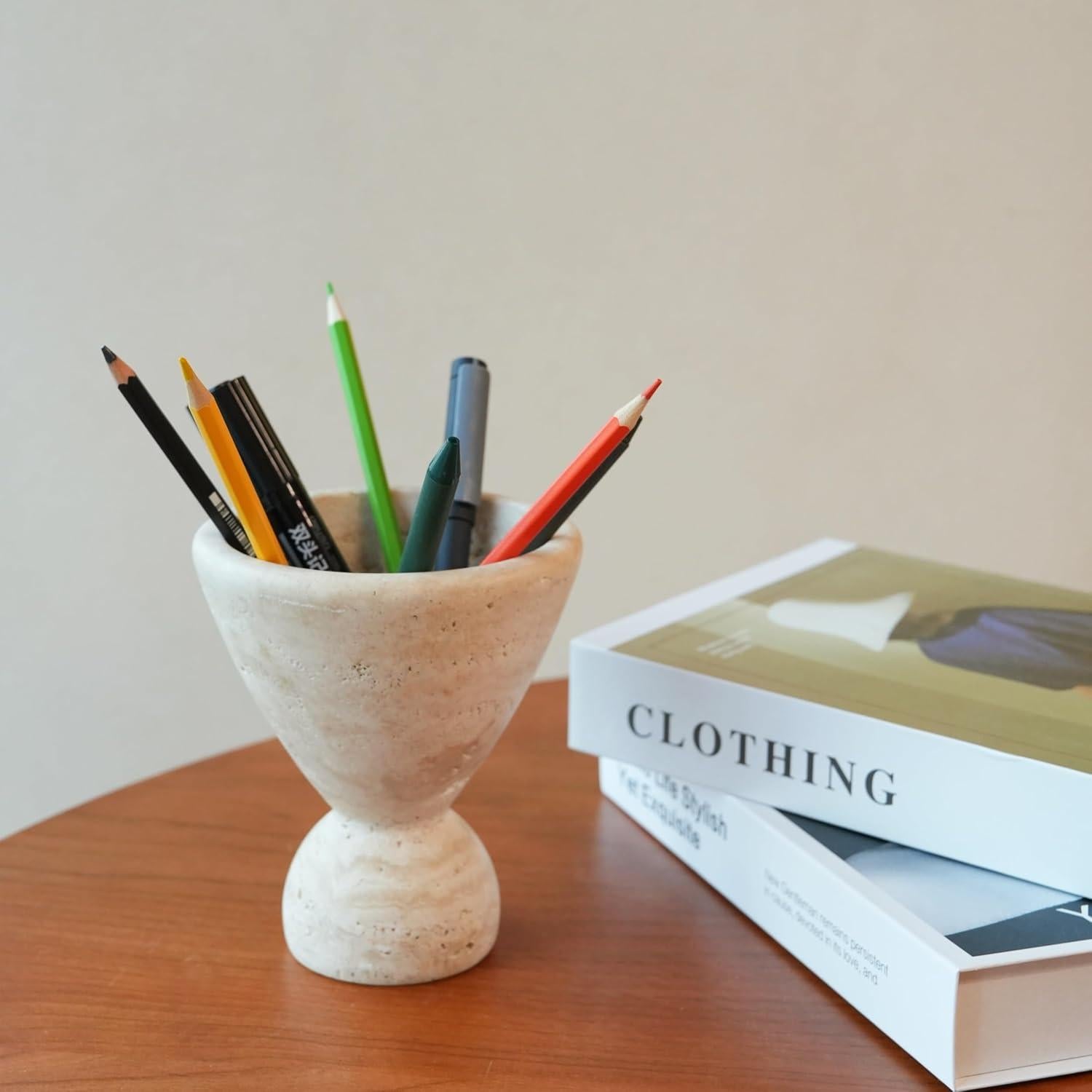 Quemador de Incienso y Jarrón de Travertina Natural Wild Works