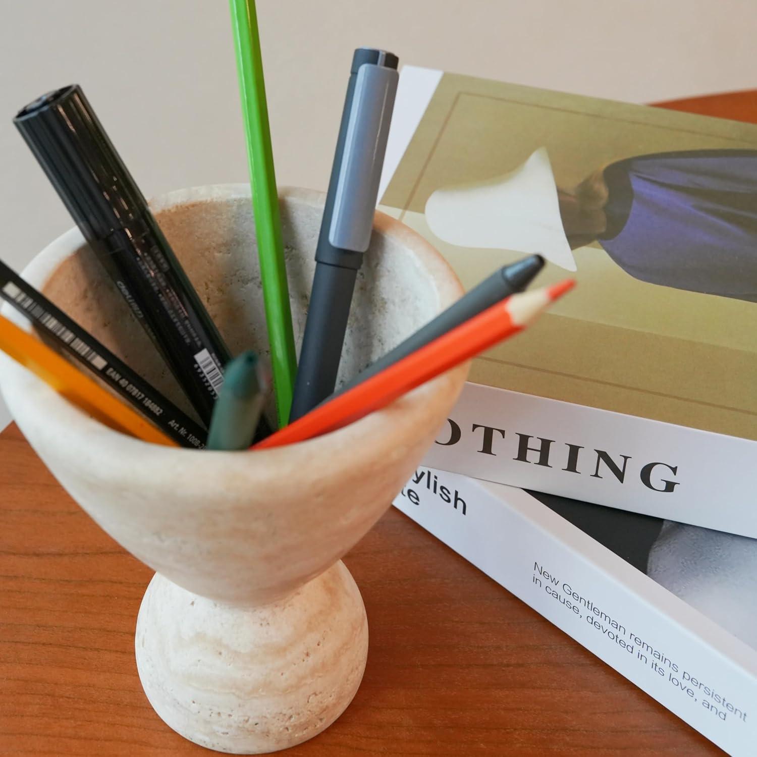 Quemador de Incienso y Jarrón de Travertina Natural Wild Works