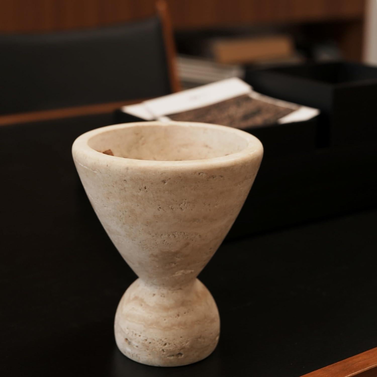 Quemador de Incienso y Jarrón de Travertina Natural Wild Works