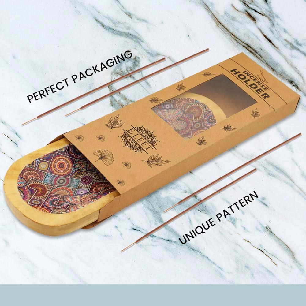 Soporte de Incienso de Madera Eleet 28x10 cm Mariposa Múltiple