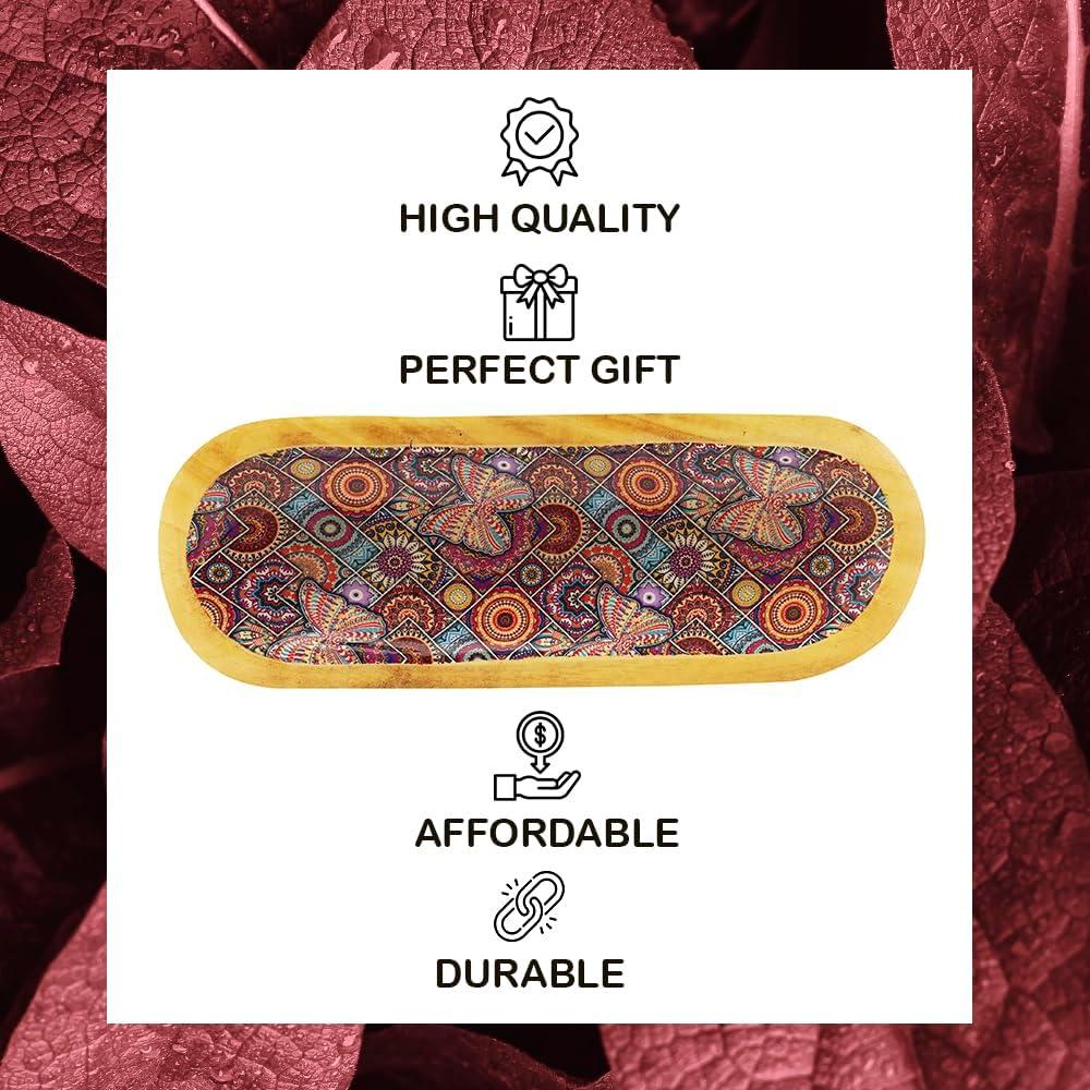 Soporte de Incienso de Madera Eleet 28x10 cm Mariposa Múltiple