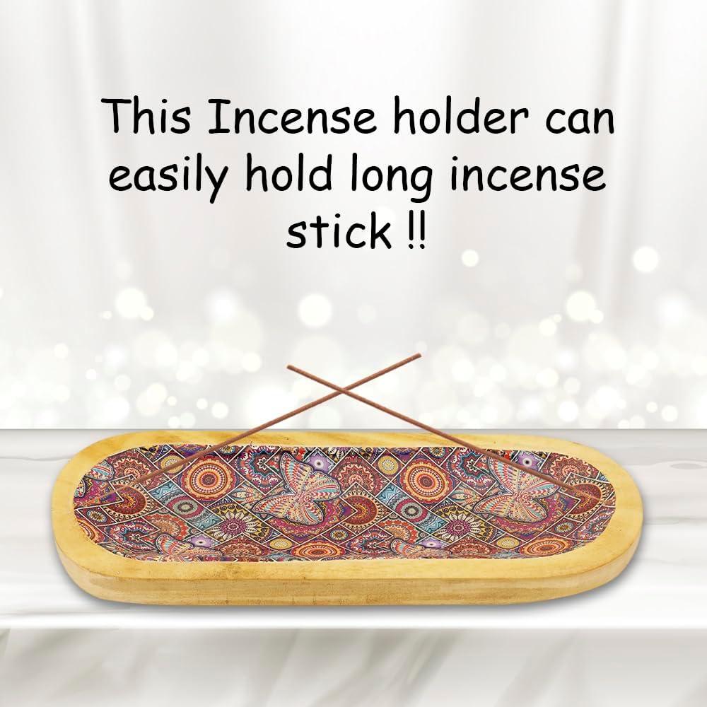 Soporte de Incienso de Madera Eleet 28x10 cm Mariposa Múltiple