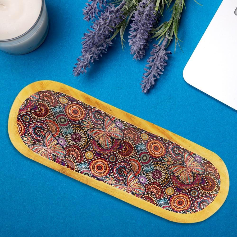 Soporte de Incienso de Madera Eleet 28x10 cm Mariposa Múltiple