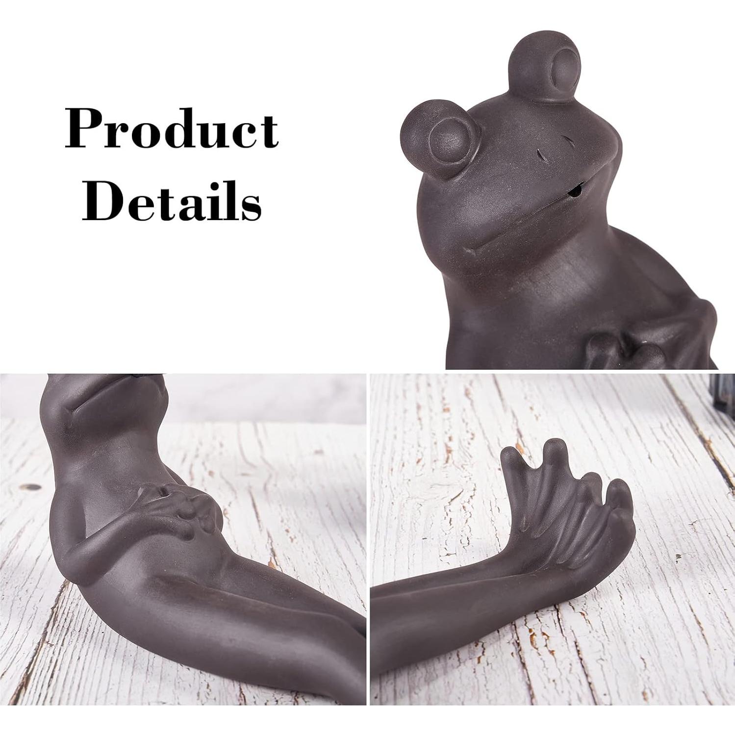 Soporte de Incienso de Rana Cerámica WEWAYSMILE 17.5x10.2cm