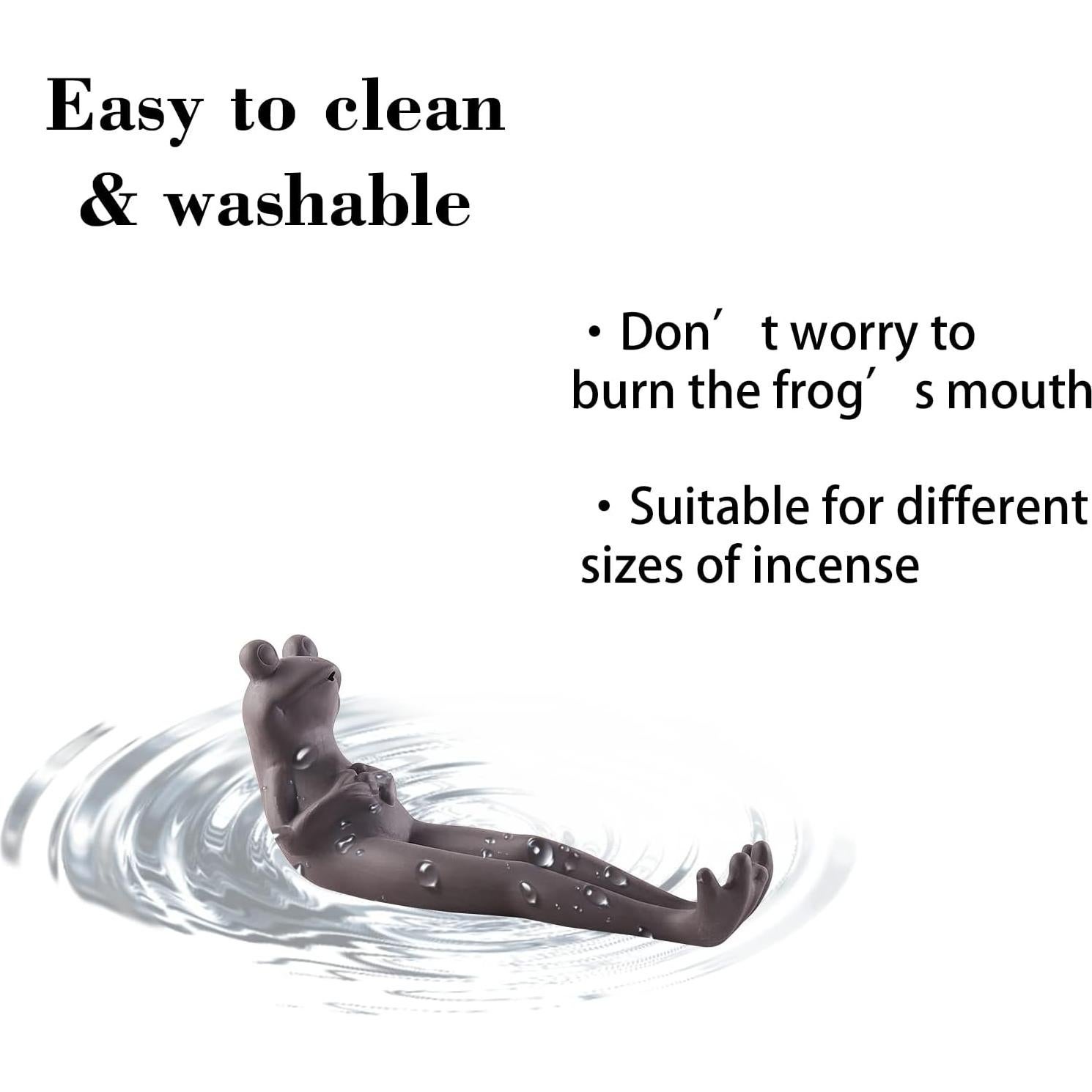 Soporte de Incienso de Rana Cerámica WEWAYSMILE 17.5x10.2cm