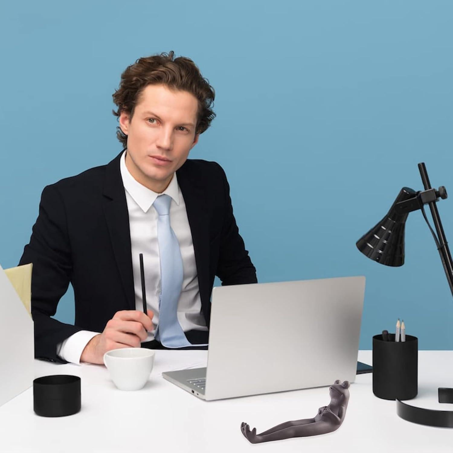 Soporte de Incienso de Rana Cerámica WEWAYSMILE 17.5x10.2cm