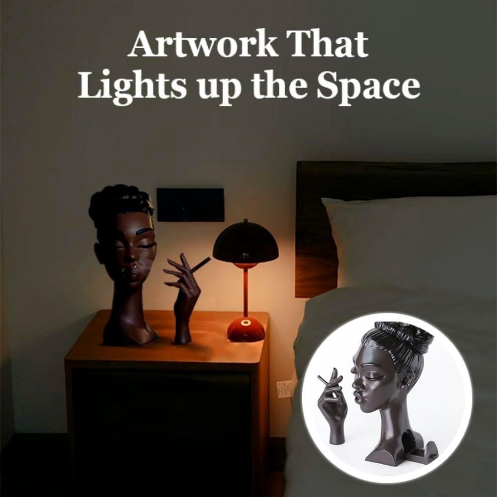 Quemador de Incienso Coyoohouse Mujer Negra 24.9cm Resina