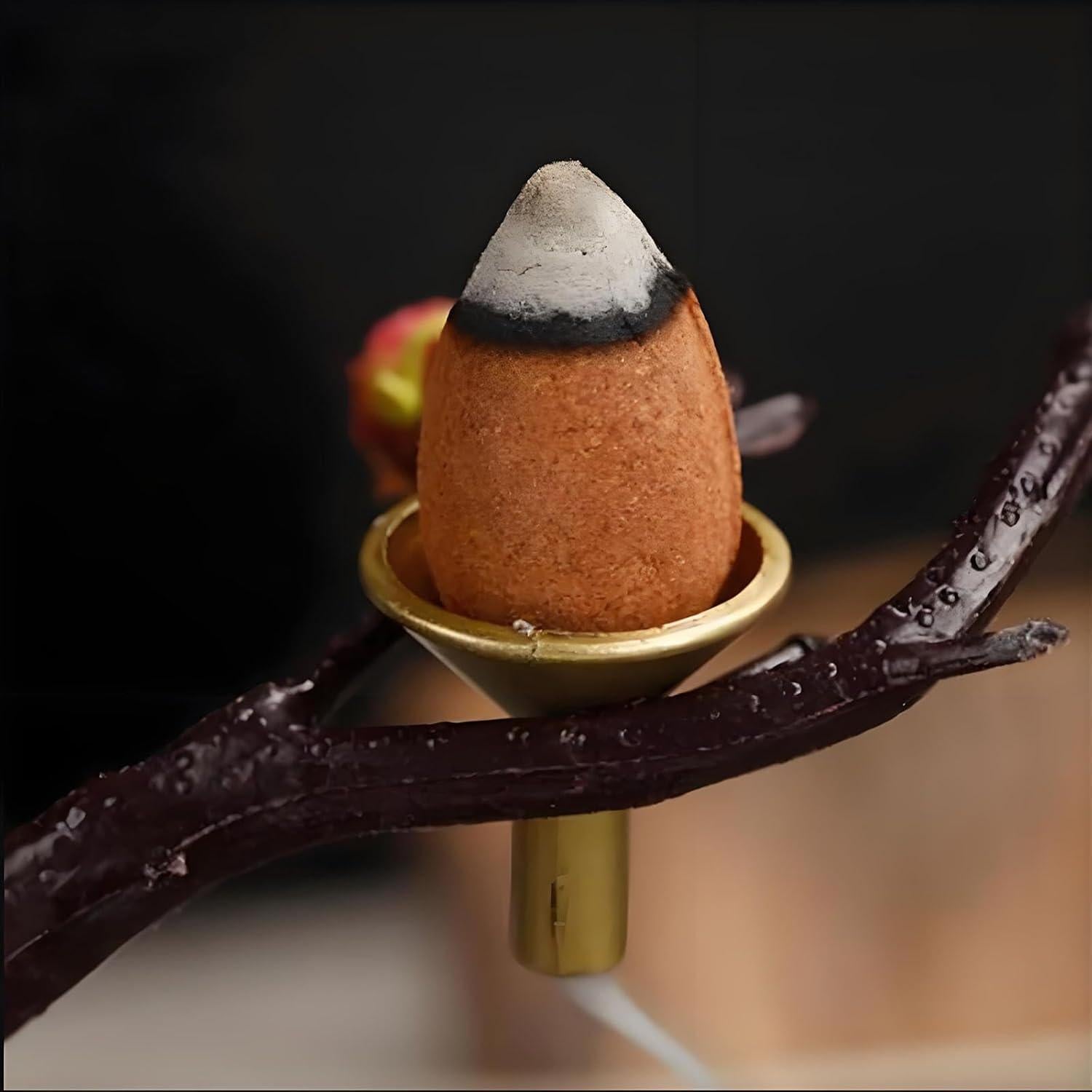 Protector de Base para Quemador de Incienso Zutisay 4 Piezas Metal Dorado