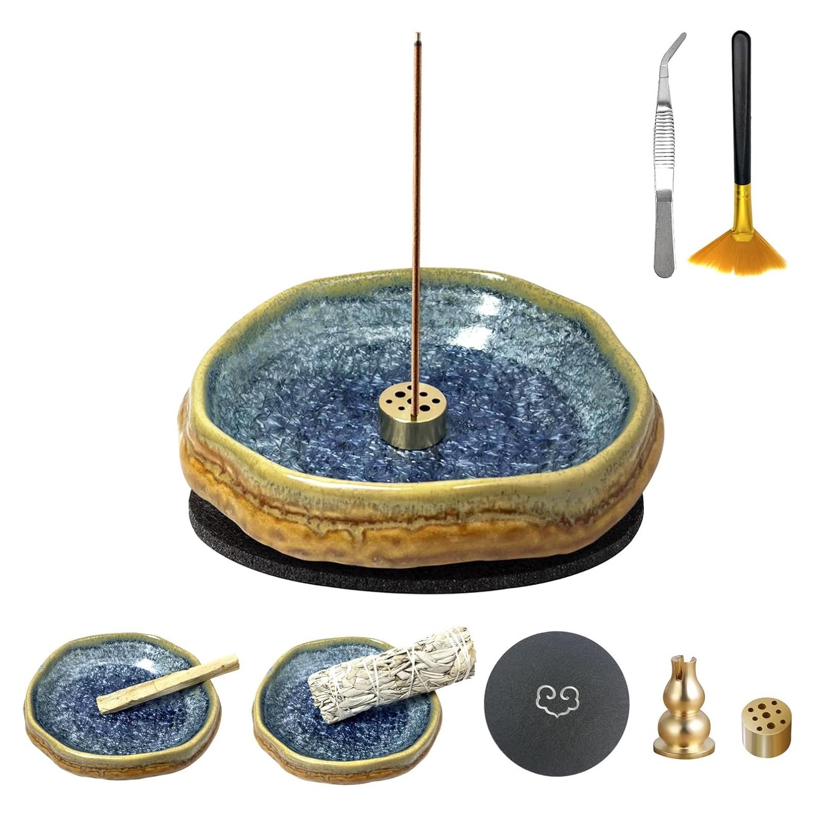 Quemador de Incienso Cerámica Hecho a Mano X&Y Life 13 cm