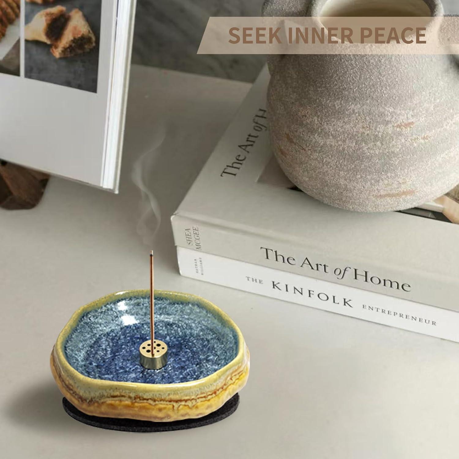 Quemador de Incienso Cerámica Hecho a Mano X&Y Life 13 cm