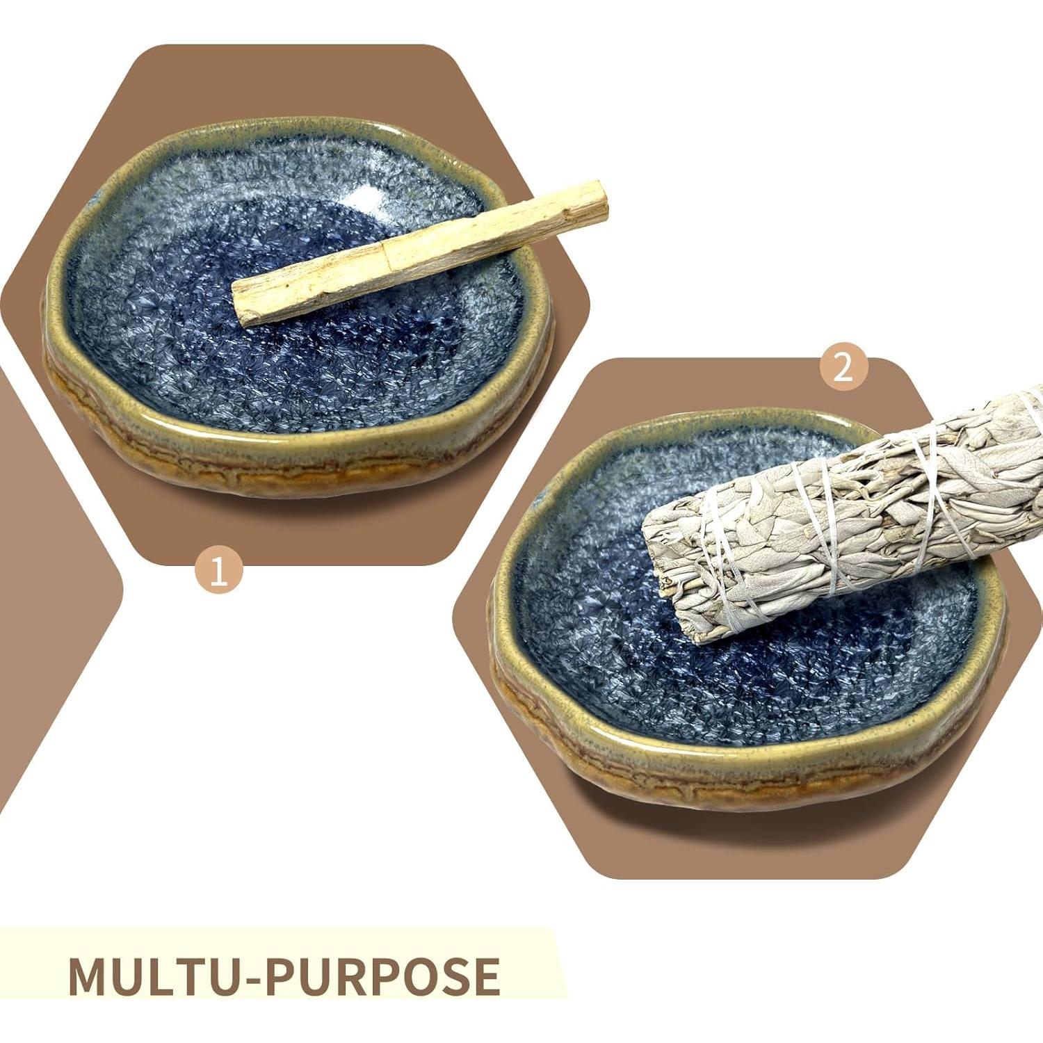 Quemador de Incienso Cerámica Hecho a Mano X&Y Life 13 cm