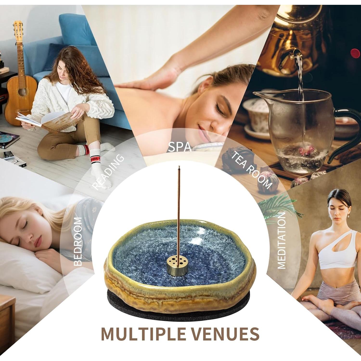 Quemador de Incienso Cerámica Hecho a Mano X&Y Life 13 cm