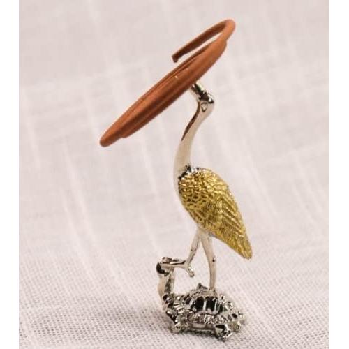 Soporte de Incienso WOIWO Tortuga y Grúa - 2 Piezas Metal