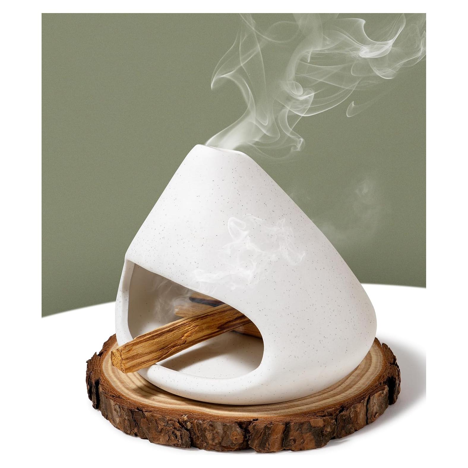 Quemador de Incienso de Cerámica NYEONHRT Blanco 0.64 kg