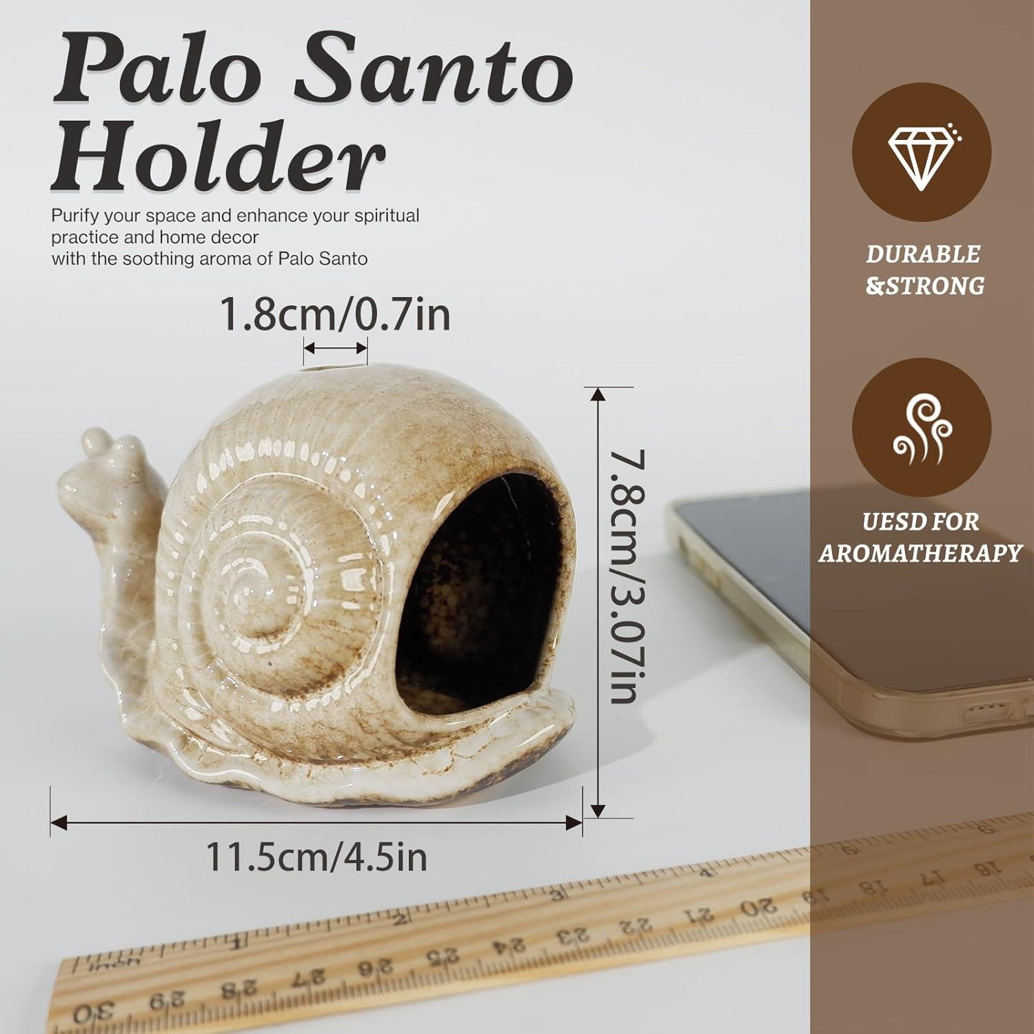 Quemador de Incienso de Cerámica MOUGIGI Caracol Marrón