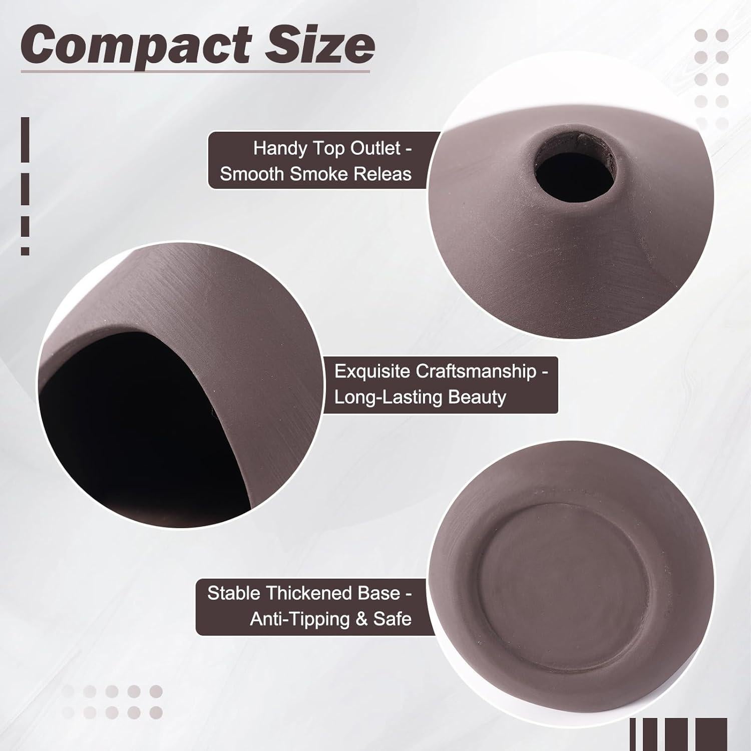 Soporte de Incienso Cerámico Jieting Mini Chimenea 14.5cm