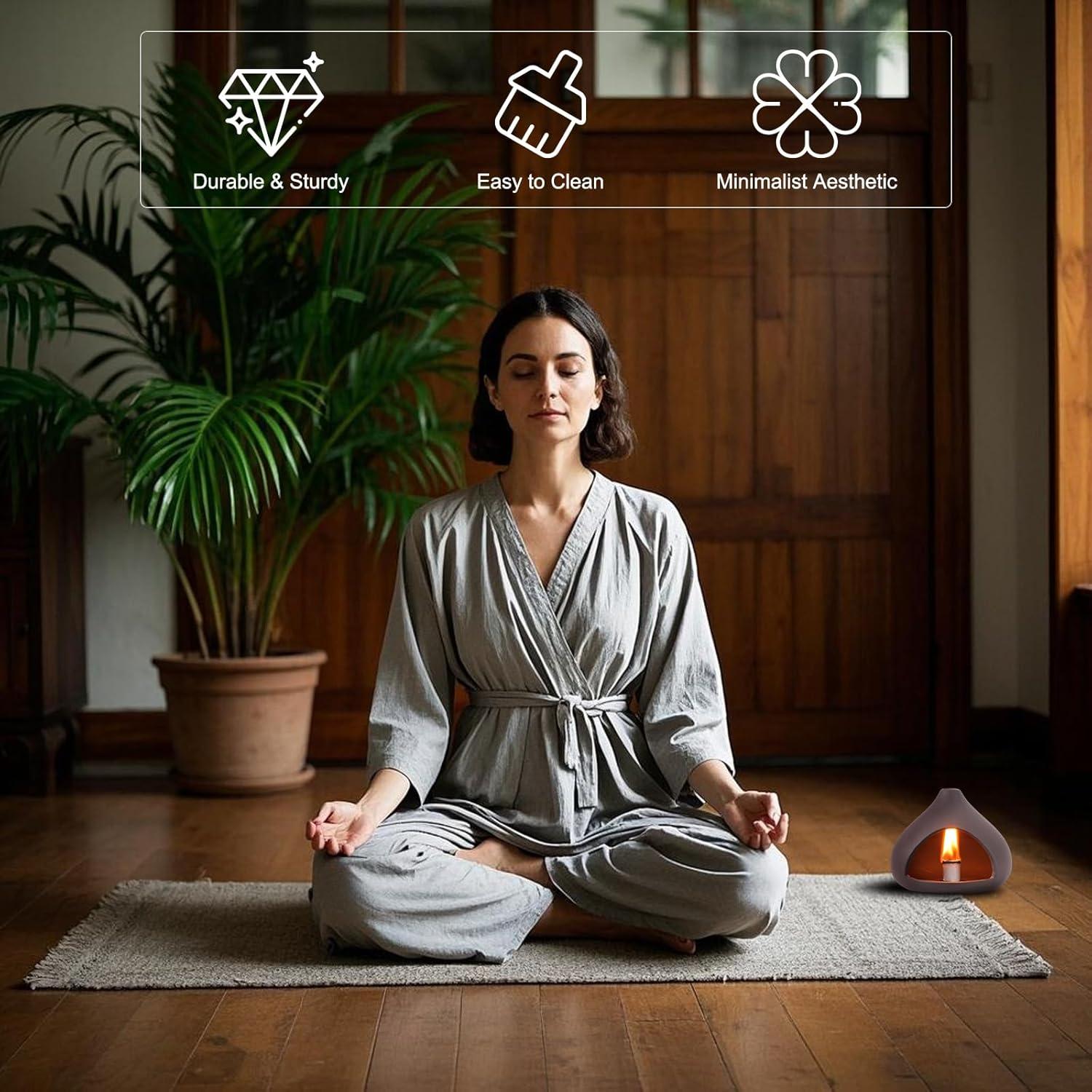 Soporte de Incienso Cerámico Jieting Mini Chimenea 14.5cm