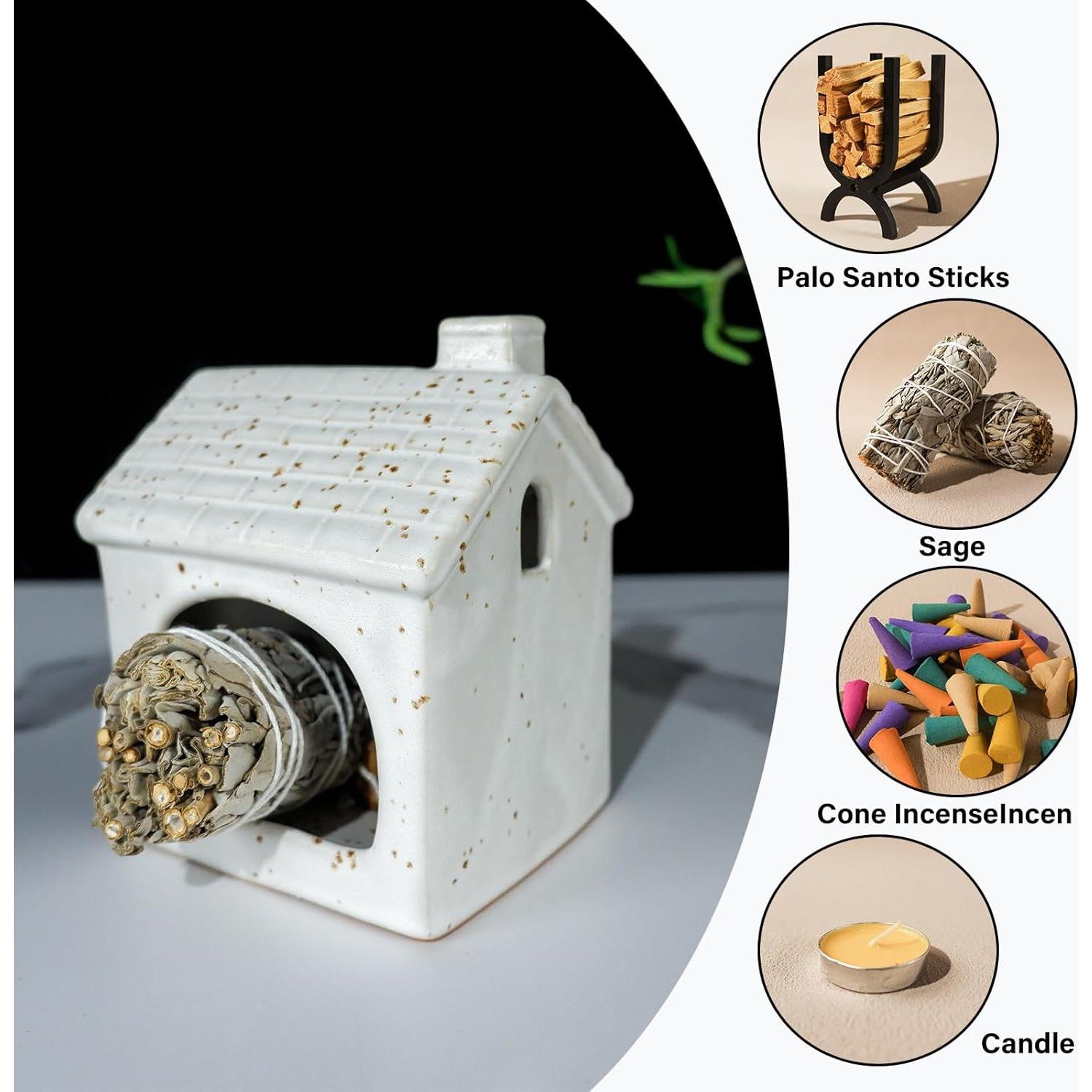 Mini Chimenea de Cerámica MOUGIGI para Palo Santo y Salvia