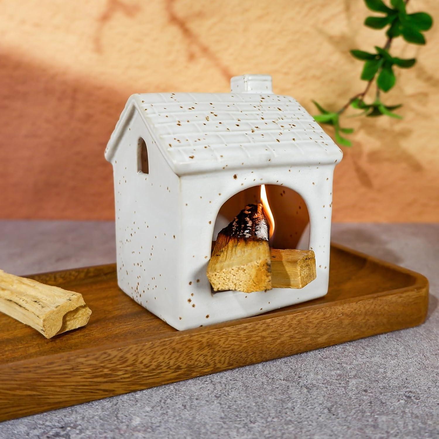 Mini Chimenea de Cerámica MOUGIGI para Palo Santo y Salvia