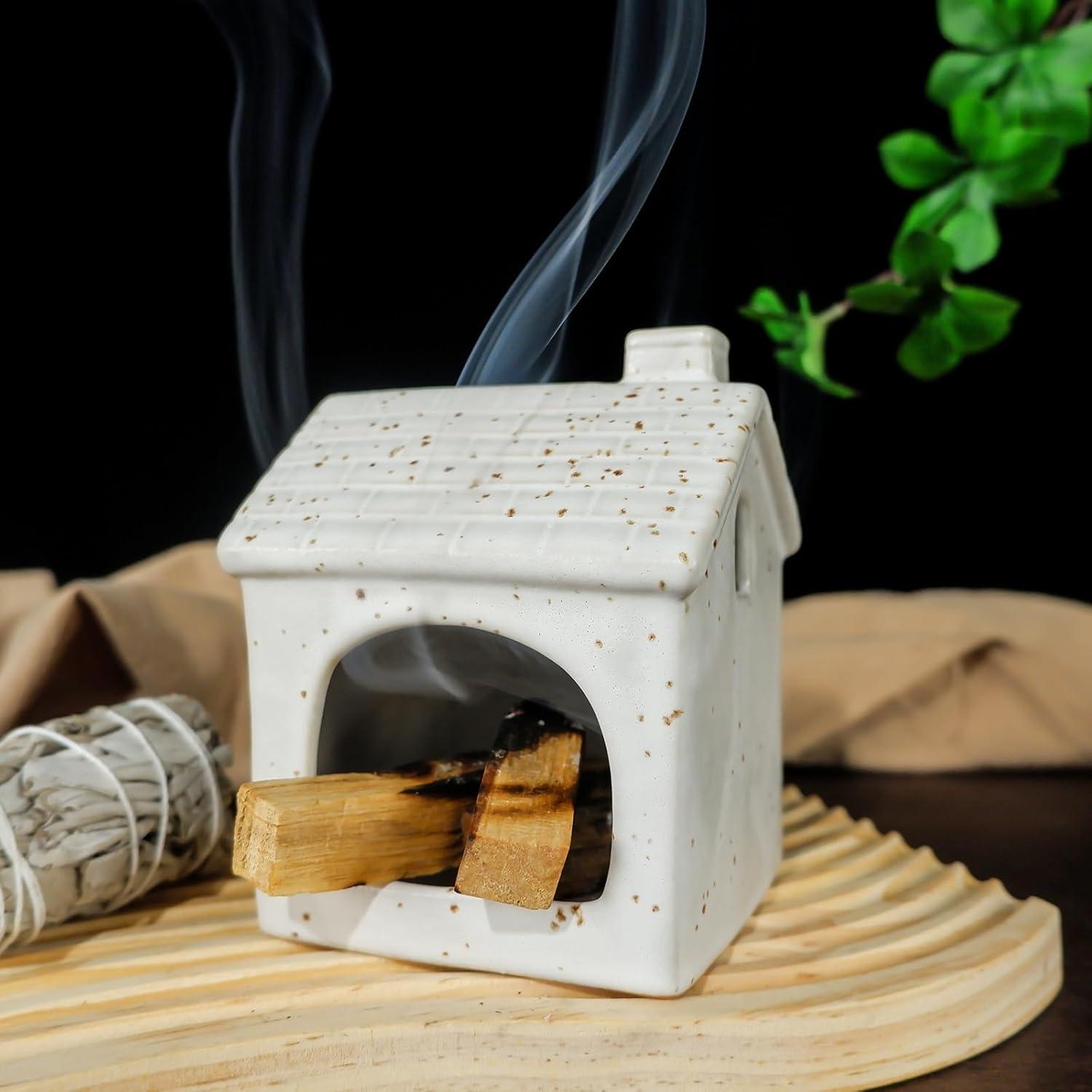 Mini Chimenea de Cerámica MOUGIGI para Palo Santo y Salvia