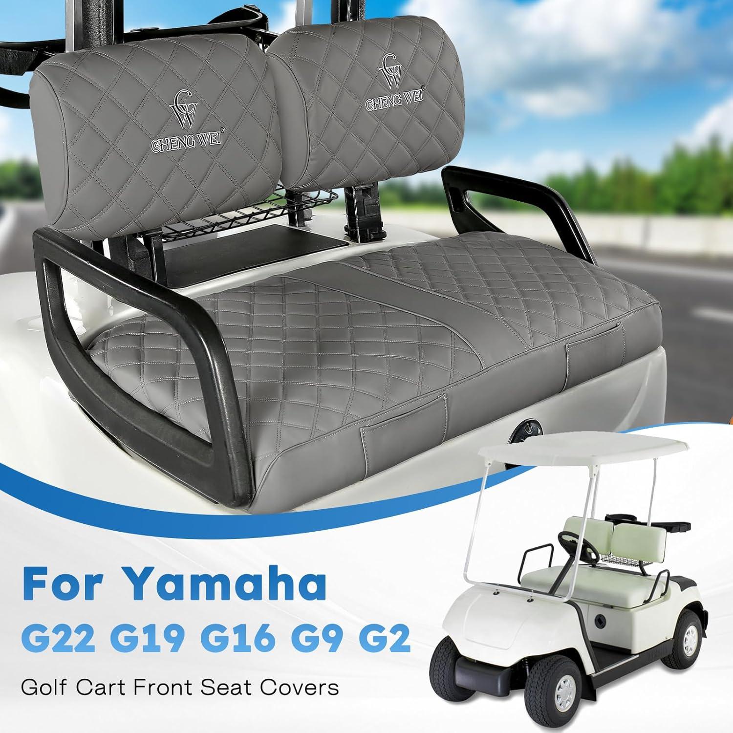 Cubiertas de Asiento Frontal Yamaha G22 G19 G16 G9 G2 - Gris Oscuro