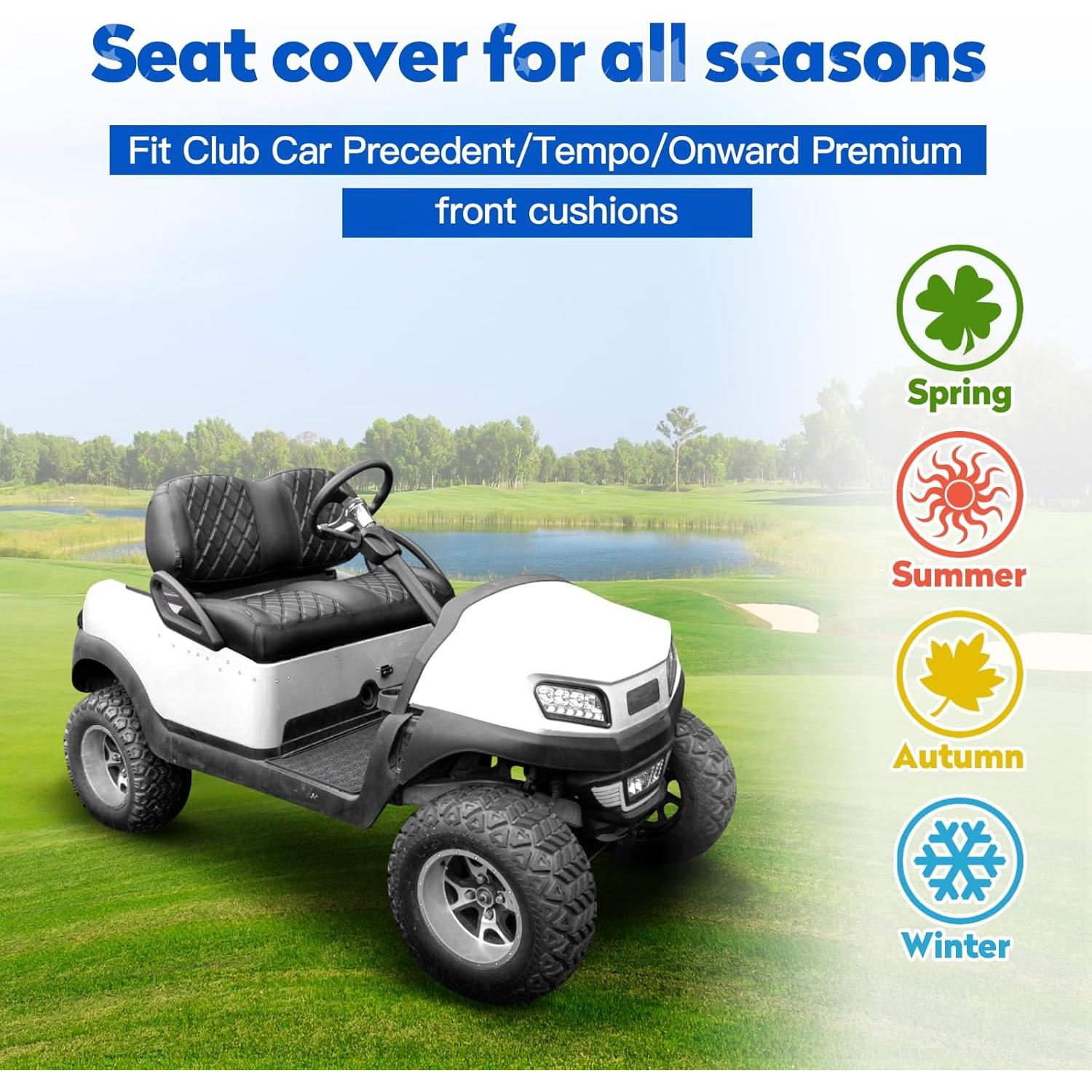 Fundas de Asiento de Vinilo NOKINS para Carro de Golf Club Car