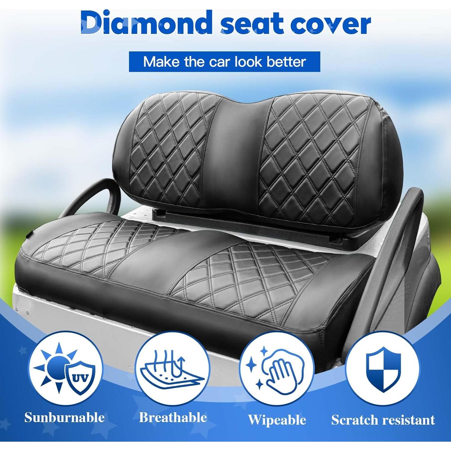 Fundas de Asiento de Vinilo NOKINS para Carro de Golf Club Car