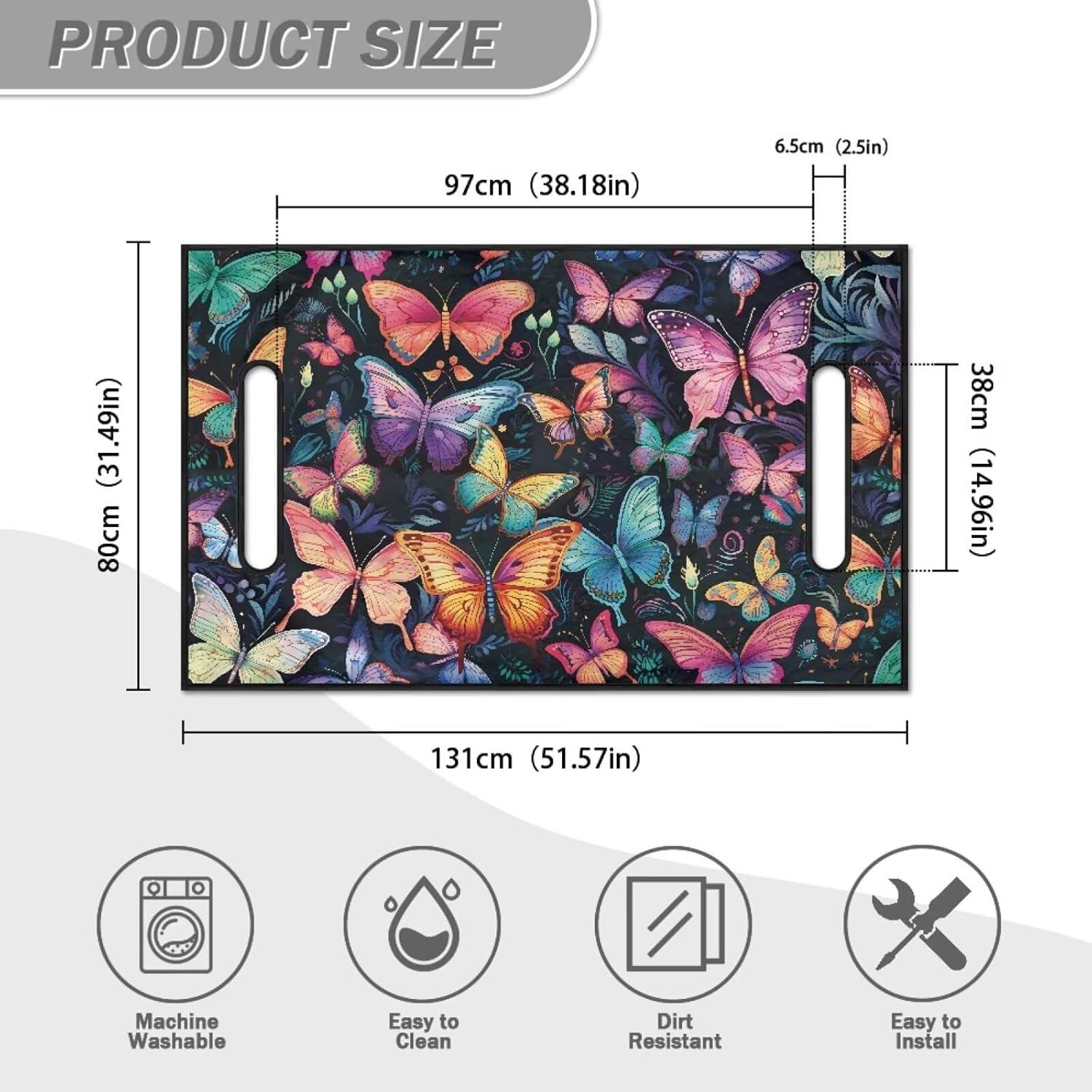 Fundas de Asiento para Carro de Golf FUIBENG Mariposa 129.54x78.74cm