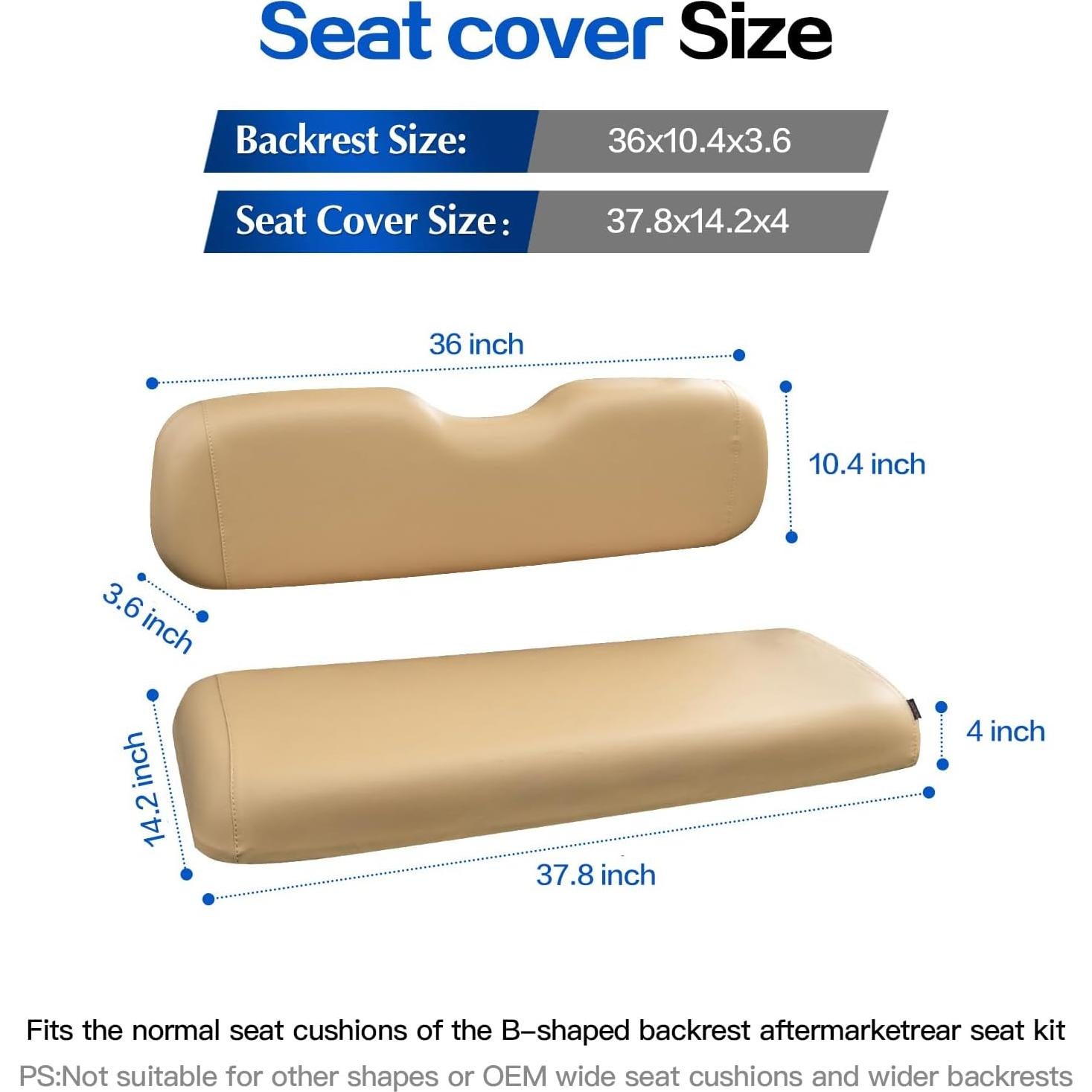 Fundas Impermeables para Asientos de Carritos de Golf NOKINS Beige