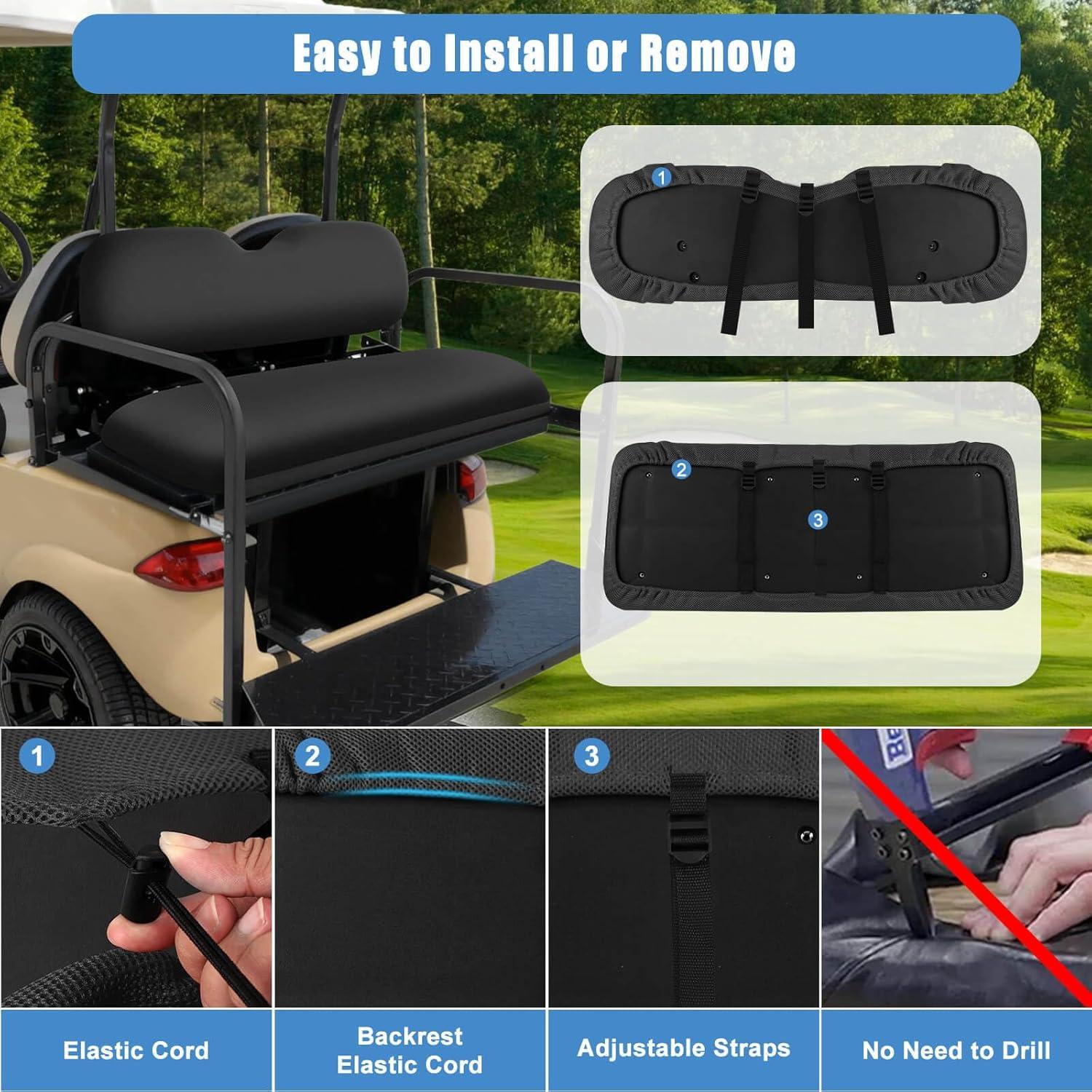 Funda de Asiento Trasero para Carro de Golf MOSNAI 638 Negra