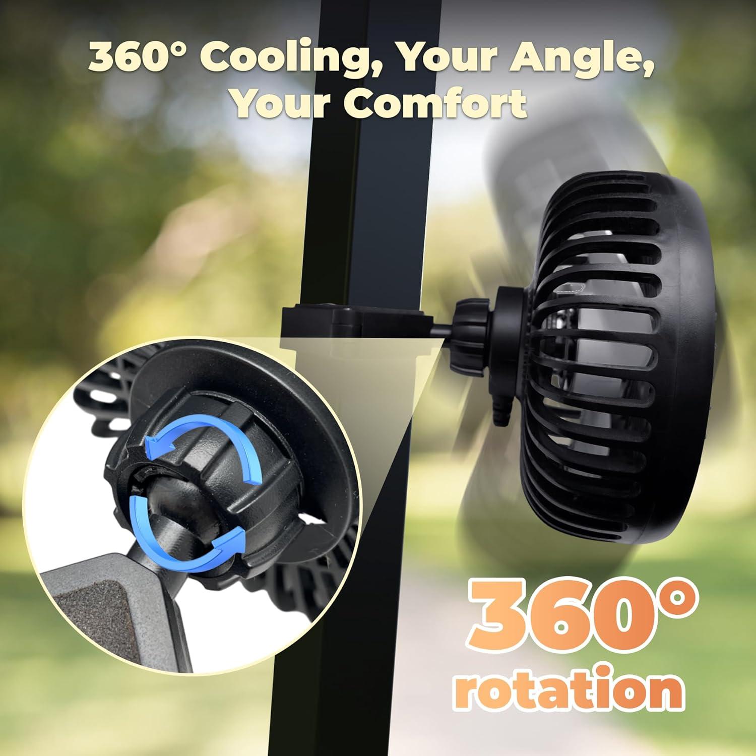 Ventilador USB para Carro de Golf GOLFCOZER GOLF-03 3 Velocidades