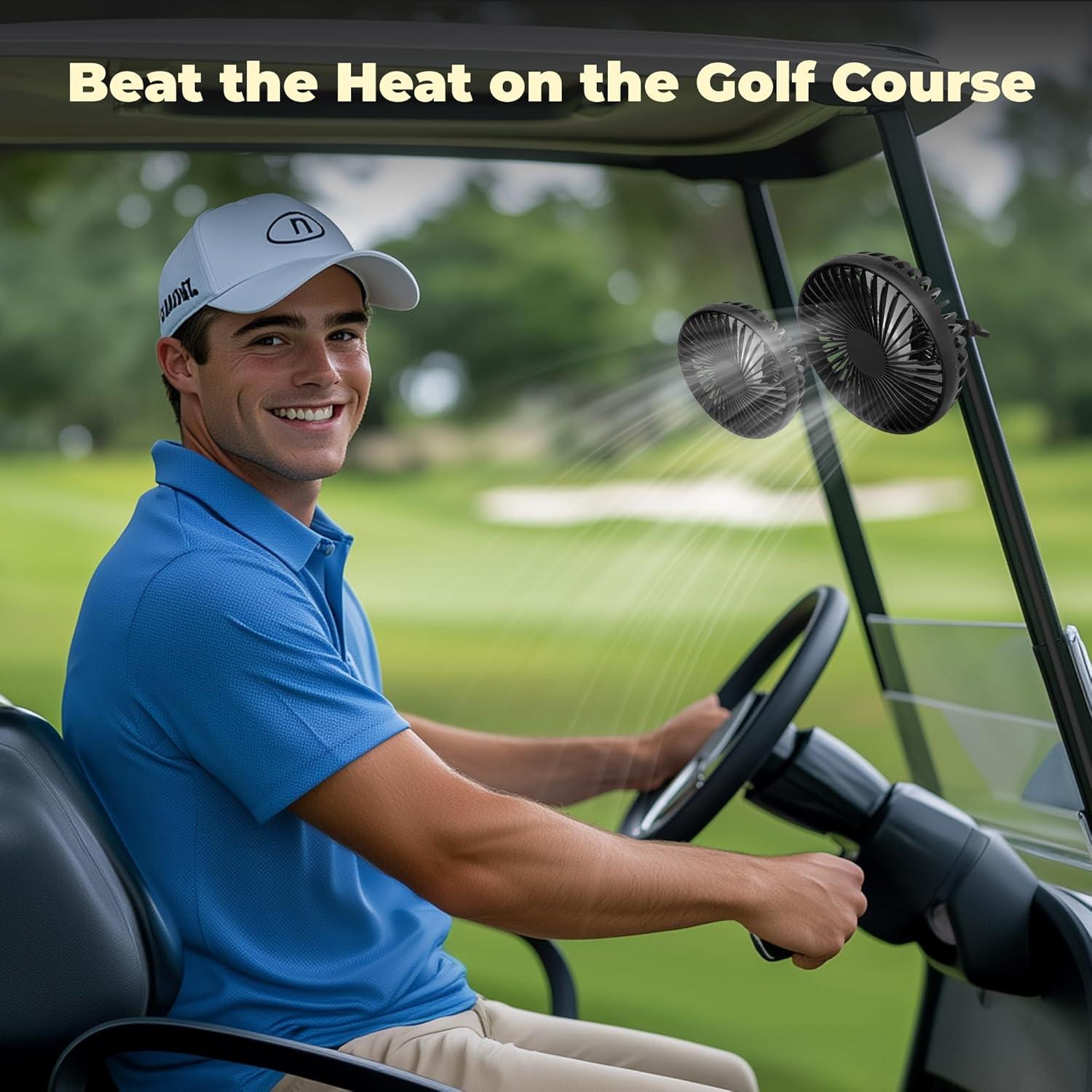 Ventilador USB para Carro de Golf GOLFCOZER GOLF-03 3 Velocidades