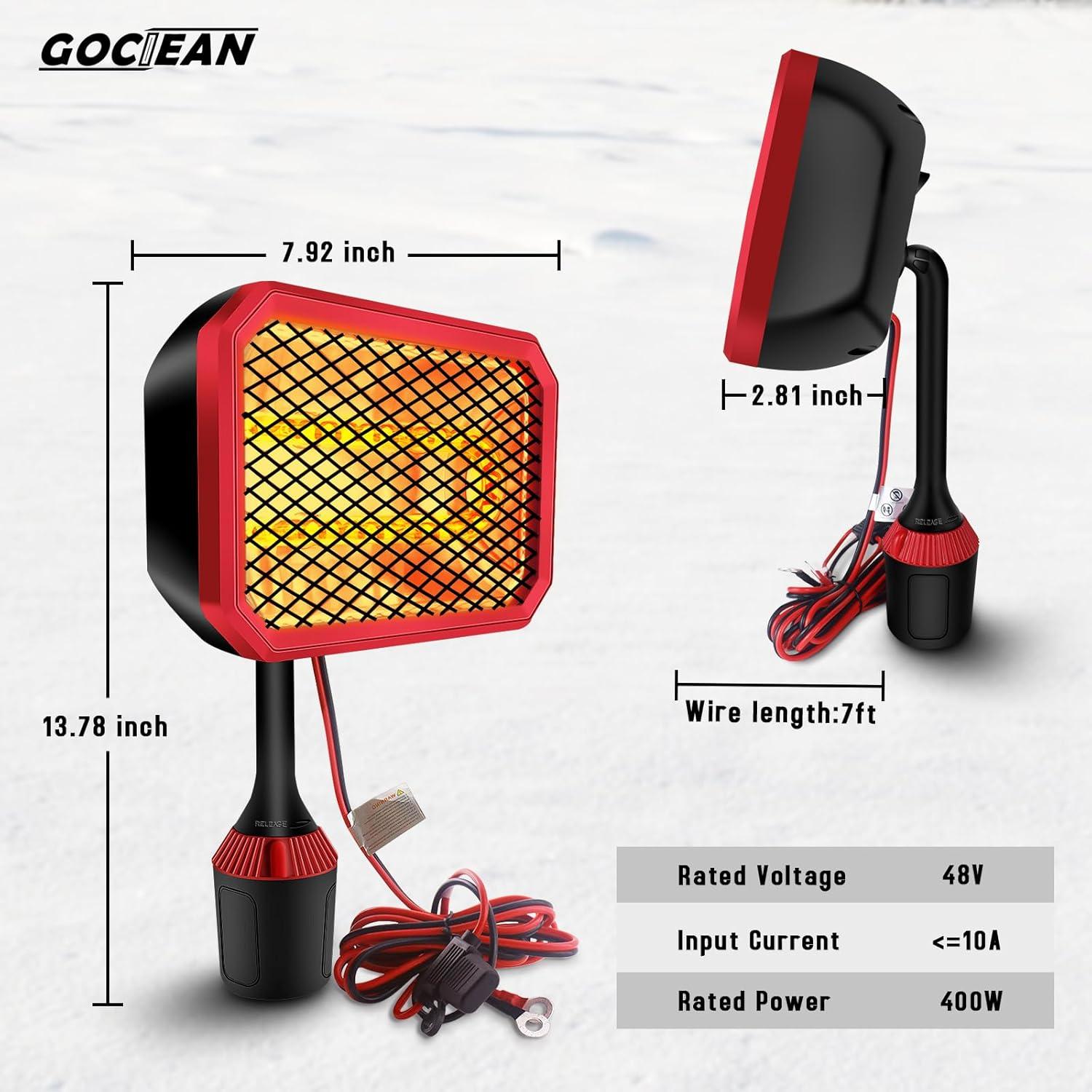 Calentador Eléctrico para Carro de Golf Gociean 48V 400W