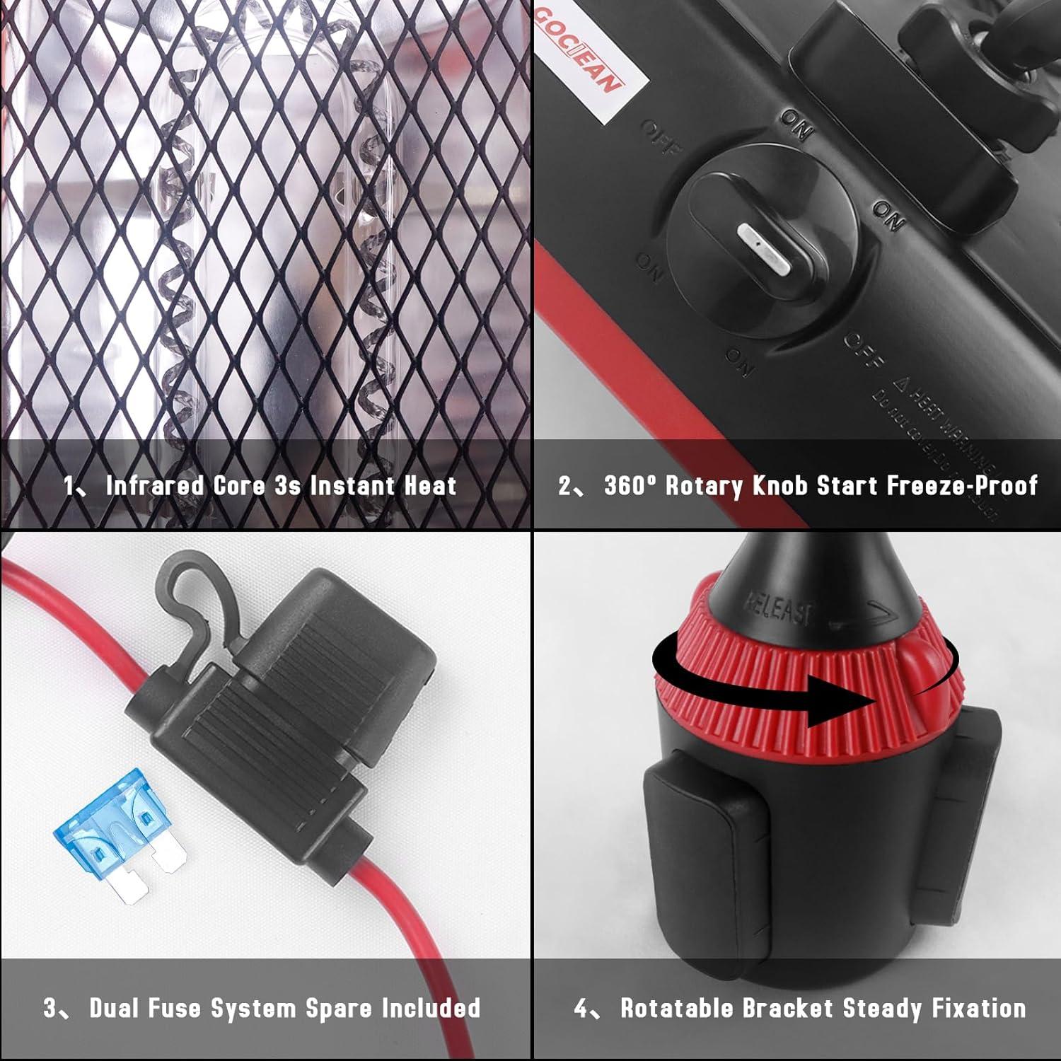 Calentador Eléctrico para Carro de Golf Gociean 48V 400W