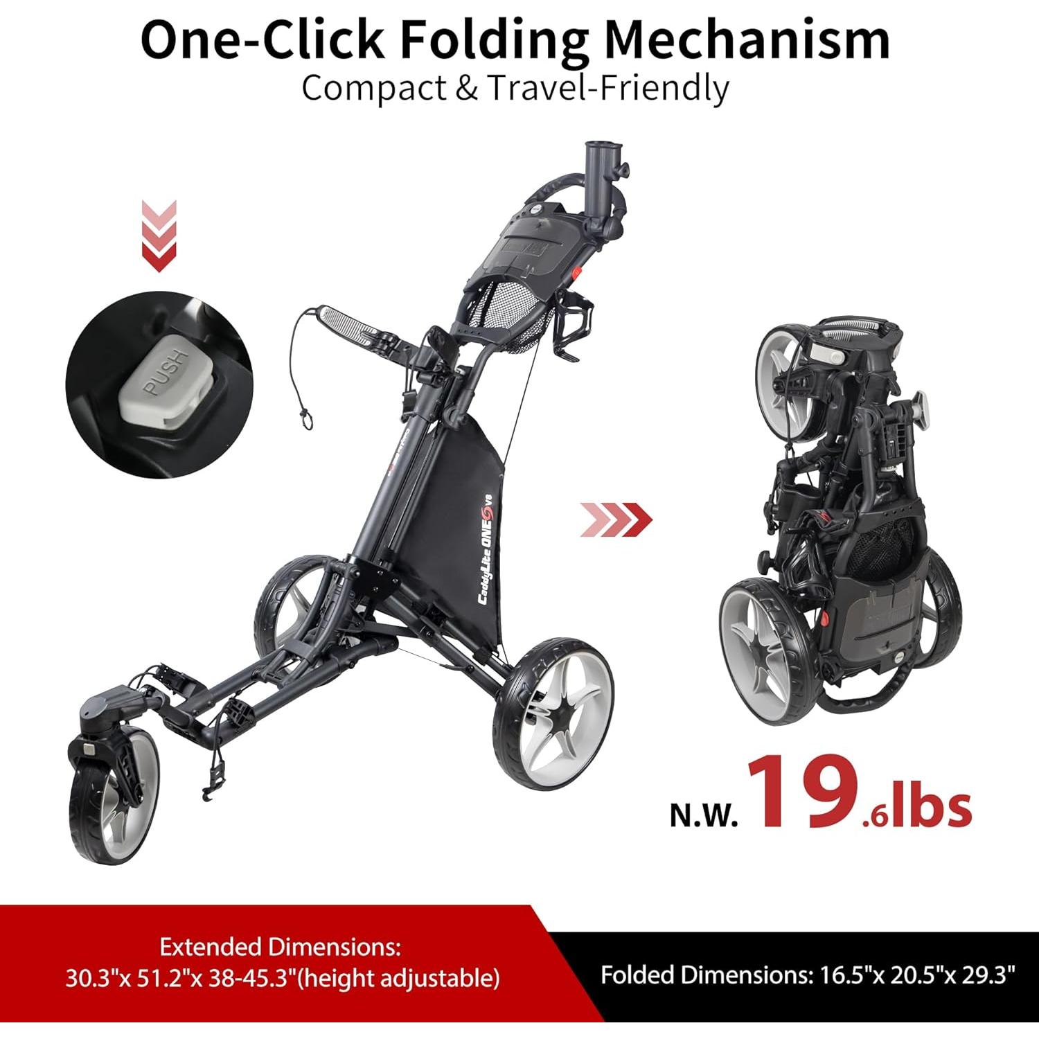 Carrito de Golf Plegable Caddytek CaddyLite ONE-Swivel V8