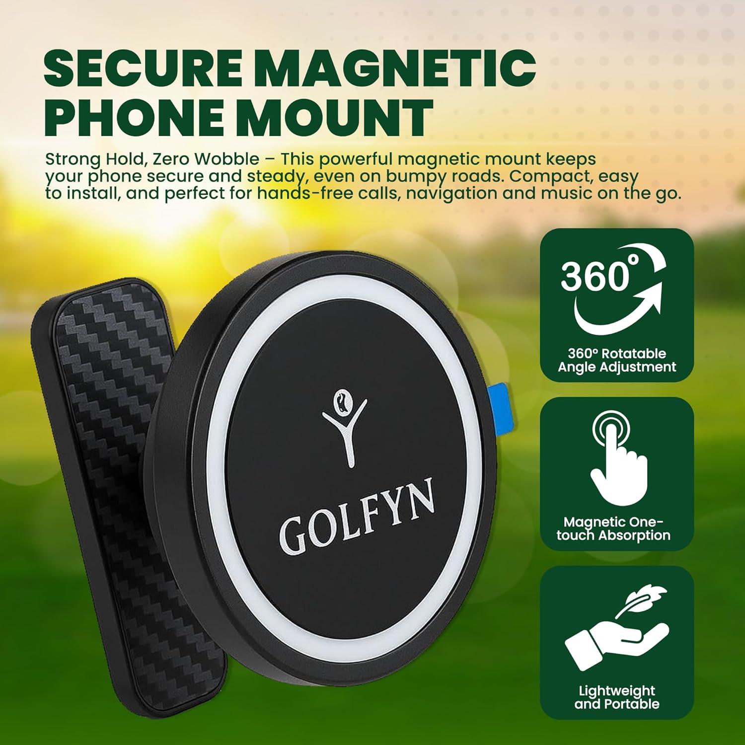 Soporte Magnético para Teléfono de Carro de Golf GOLFYN 6 en 1