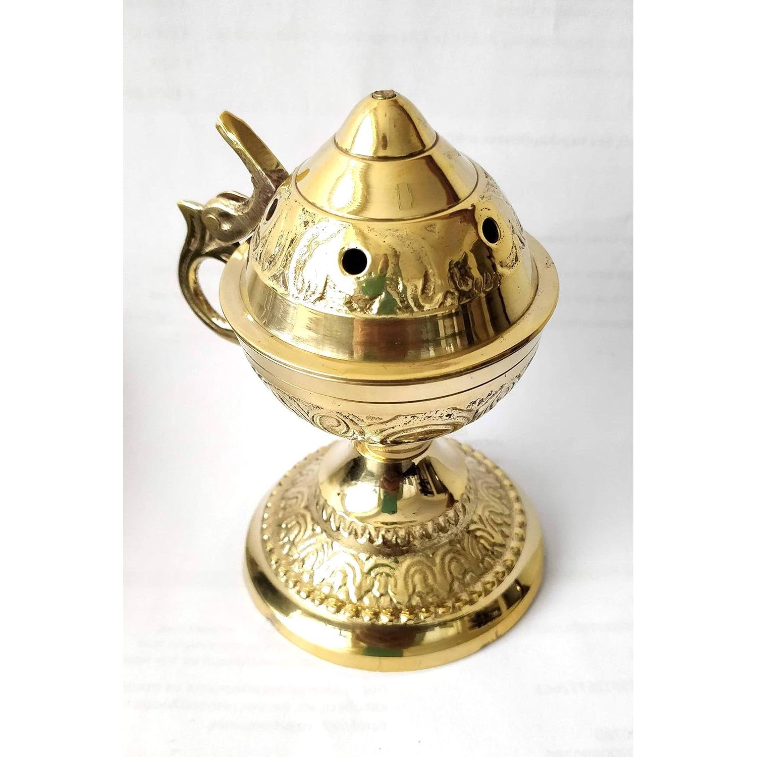 Censador Ortodoxo Griego Iconsgr 14 cm Bronce y Barro