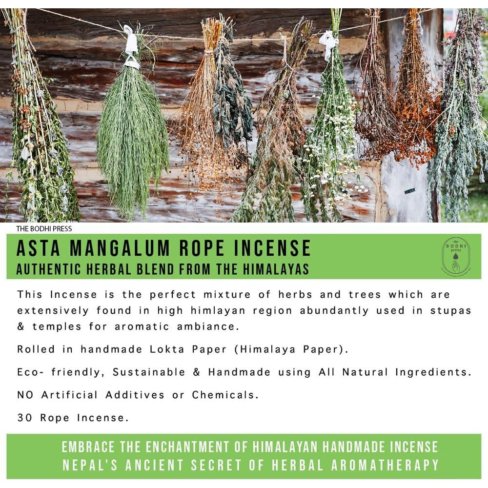 Incienso de Cuerda Astamangalum The Bodhi Press - 30 Varitas