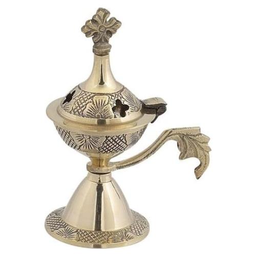 Censador Ortodoxo Cristiano Griego Iconsgr 11 cm Bronce Oro