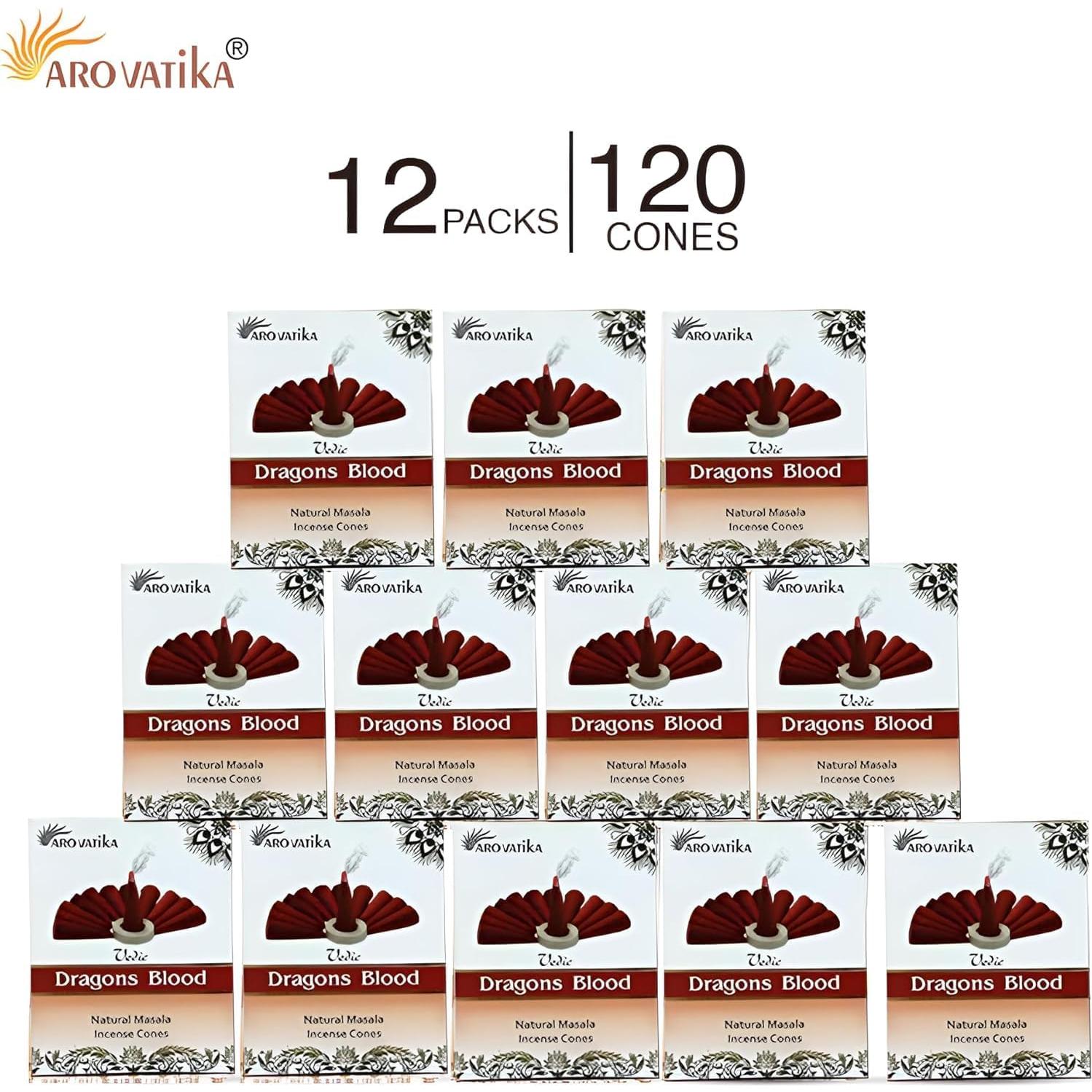 Conos de Incienso ARO VATIKA Sangre de Dragón 120 Unidades