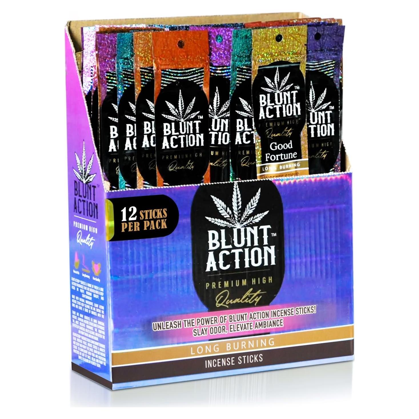 Varitas de Incienso Tulasi Blunt Action - 144 Piezas, Aromaterapia