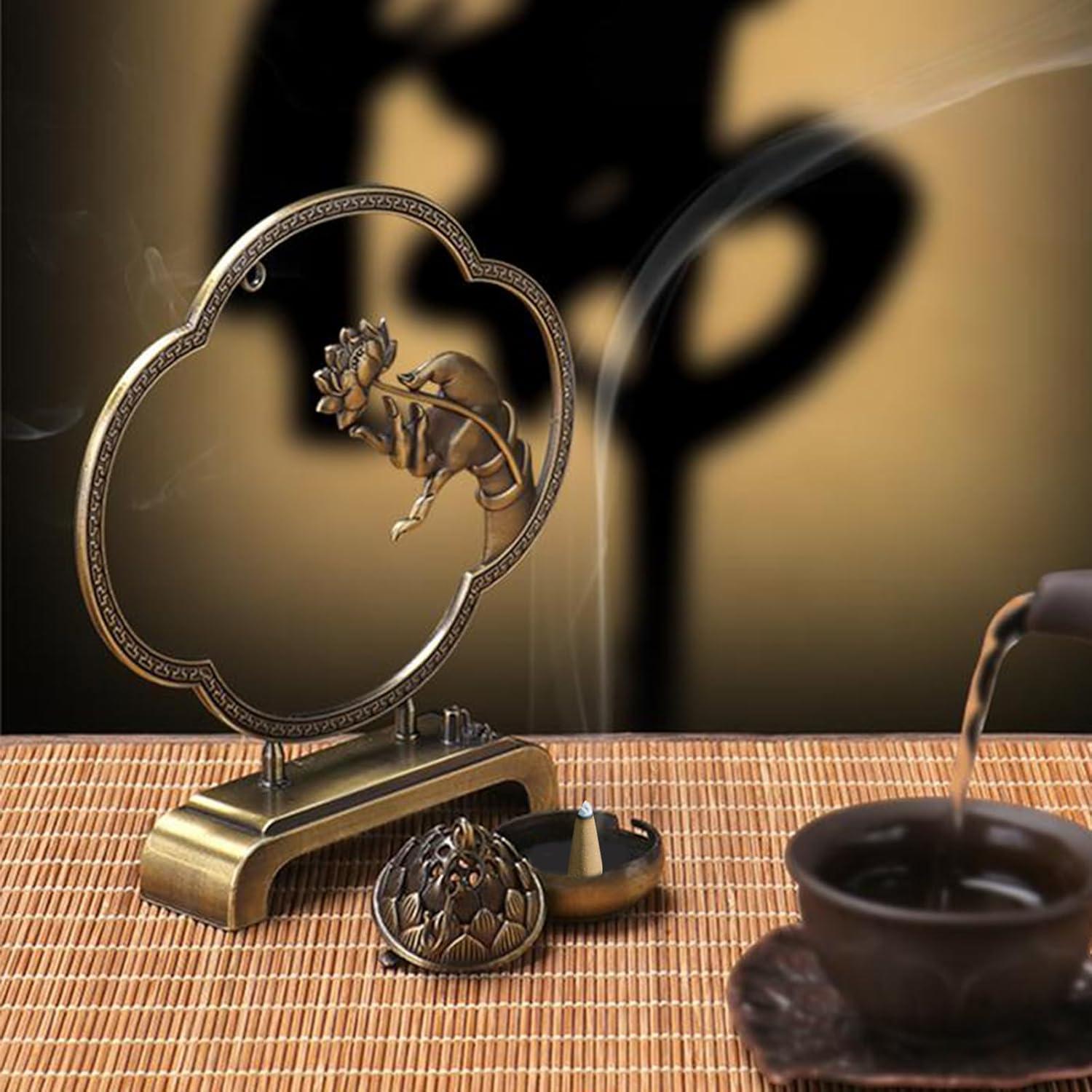 Soporte de Incienso Colgante Loto Clásico Cavimort 14x4.5 cm