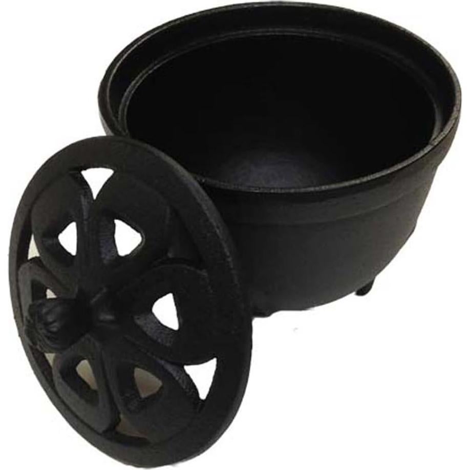 Quemador de Incienso Fuente de Loto Negro Iwachu 9x8 cm