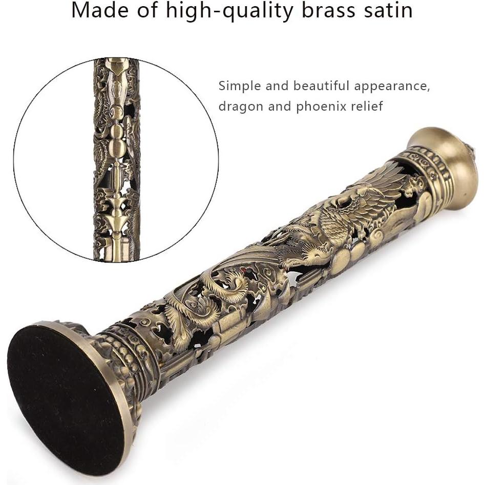 Soporte de Incienso Focket de Bronce con Relieve Dragón 8.5x7cm