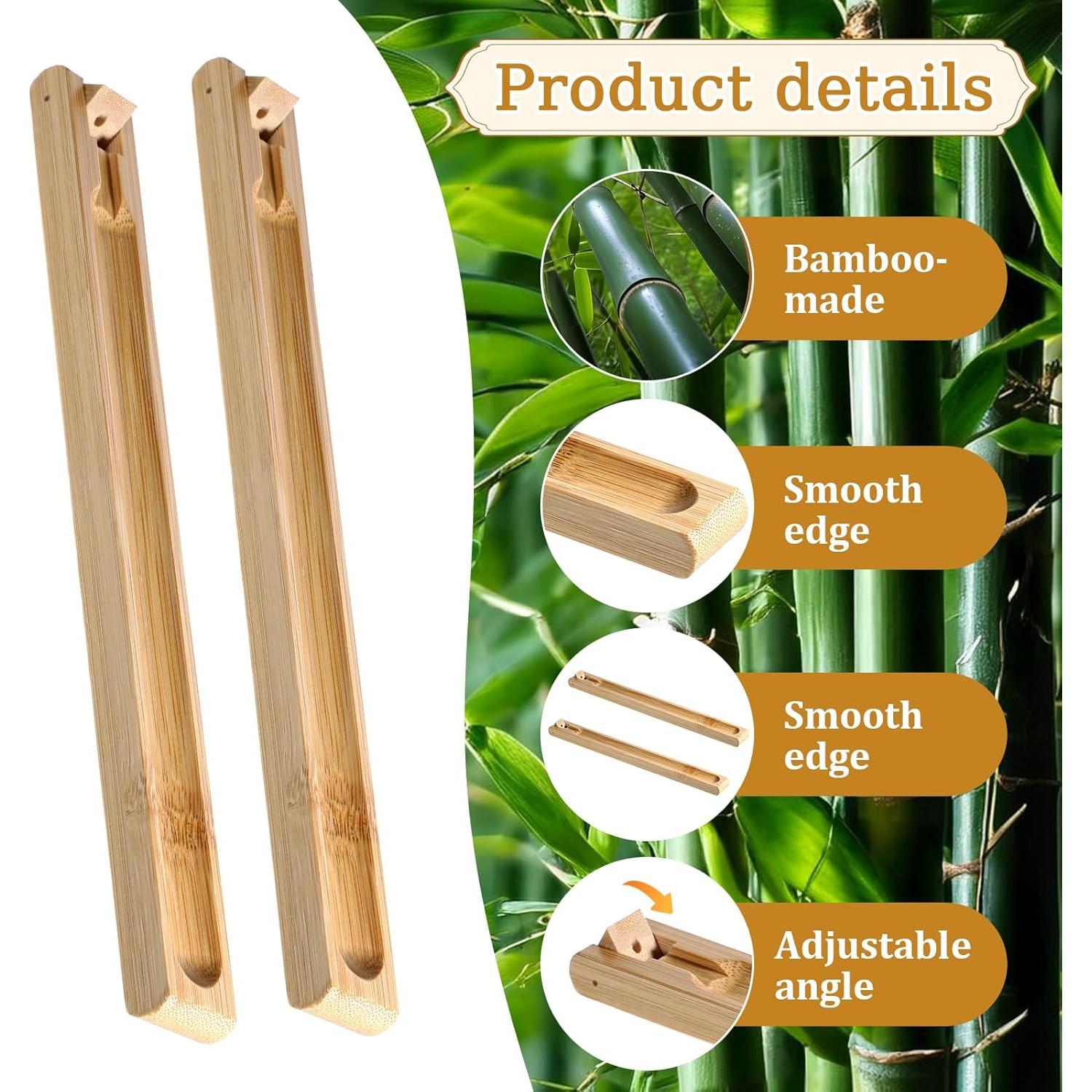 Soporte de Incienso de Bambú Ajustable EupHHonycs - 2 Piezas