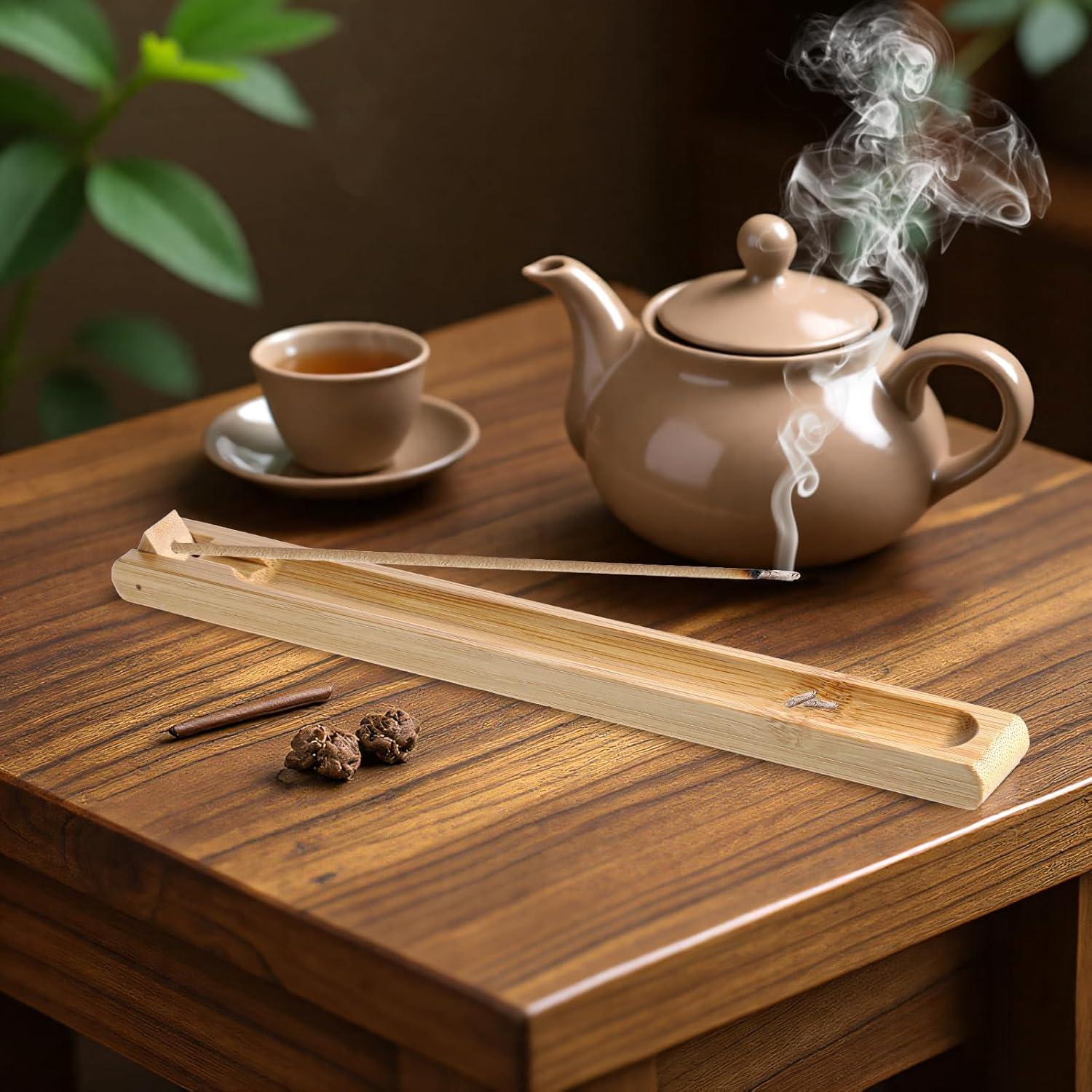 Soporte de Incienso de Bambú Ajustable EupHHonycs - 2 Piezas