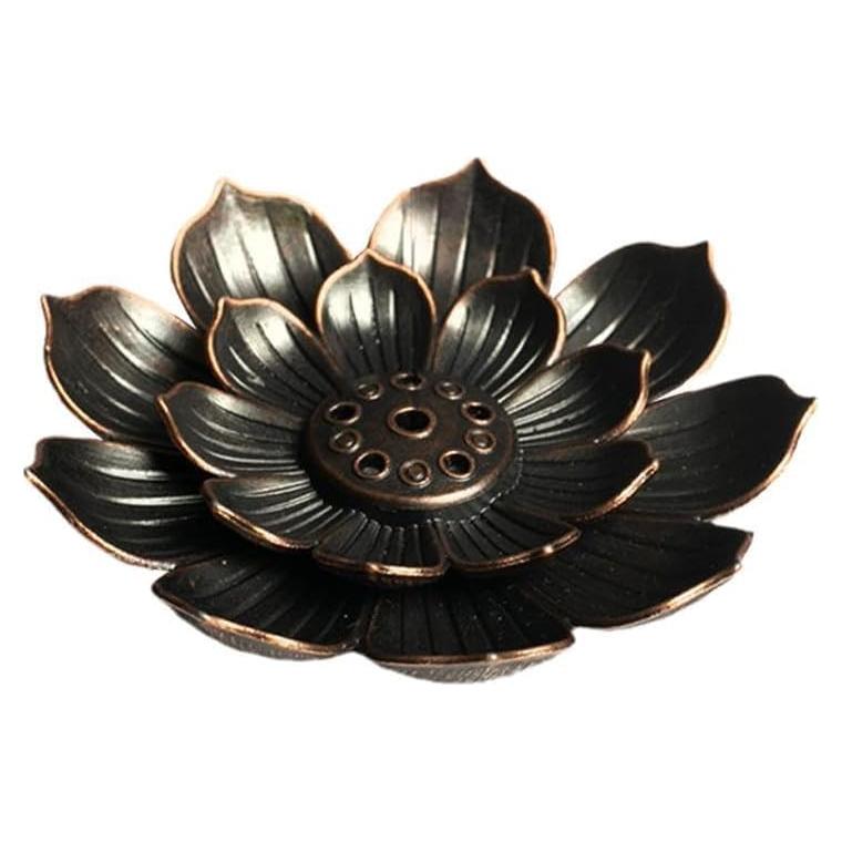 Soporte de Incienso de Latón ZGLUZP Mini Flor de Loto